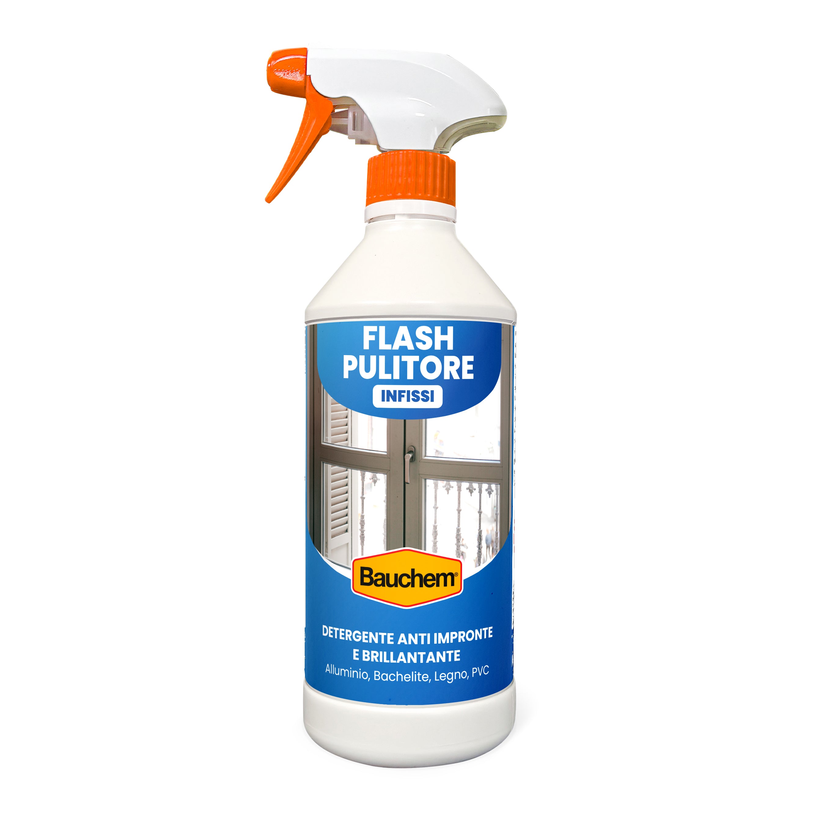FLASH PULITORE INFISSI. Detergente antimpronte e brillantante per infissi e bachelite