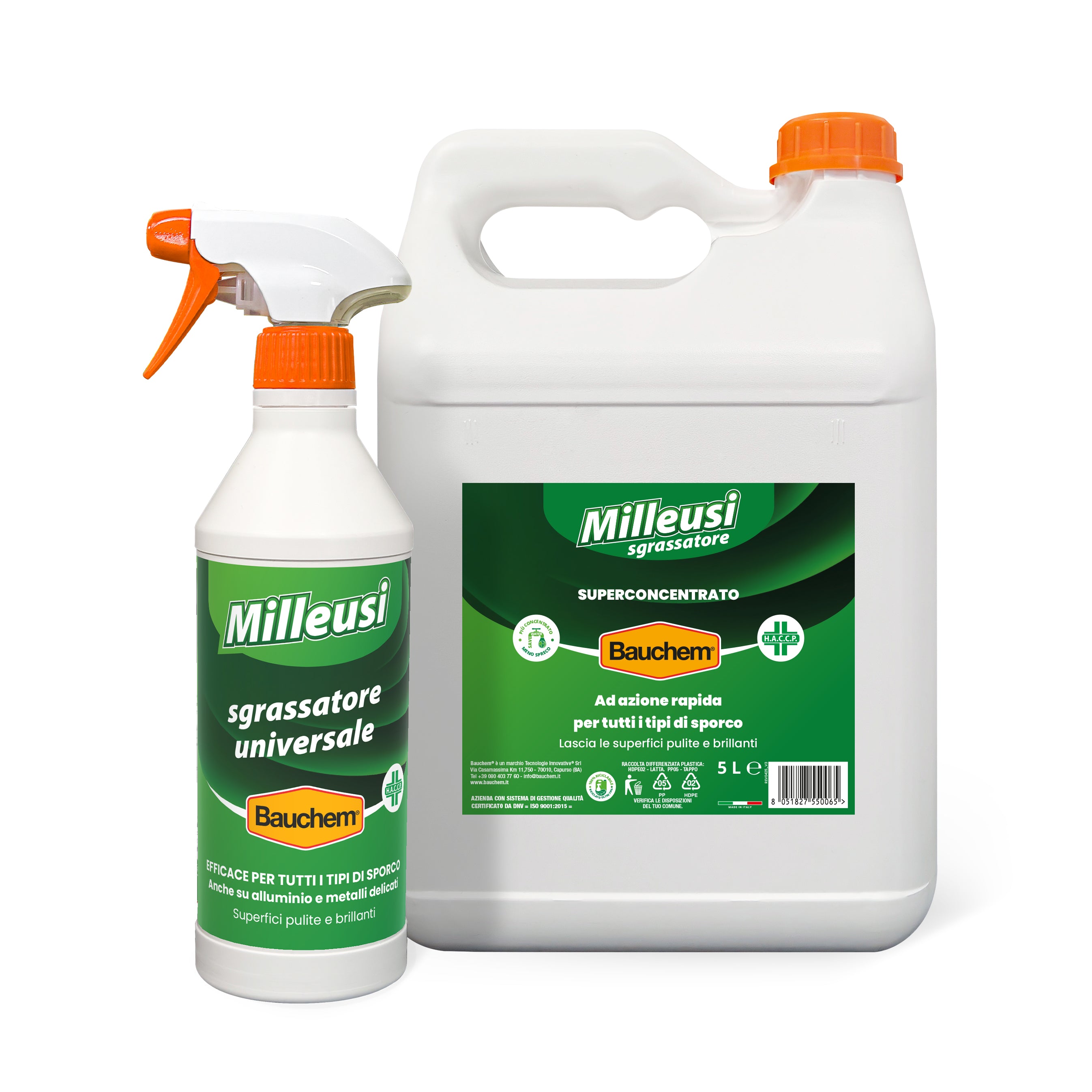 MILLEUSI SGRASSATORE UNIVERSALE. Sgrassante universale multiuso. Formula speciale per alluminio e metalli delicati