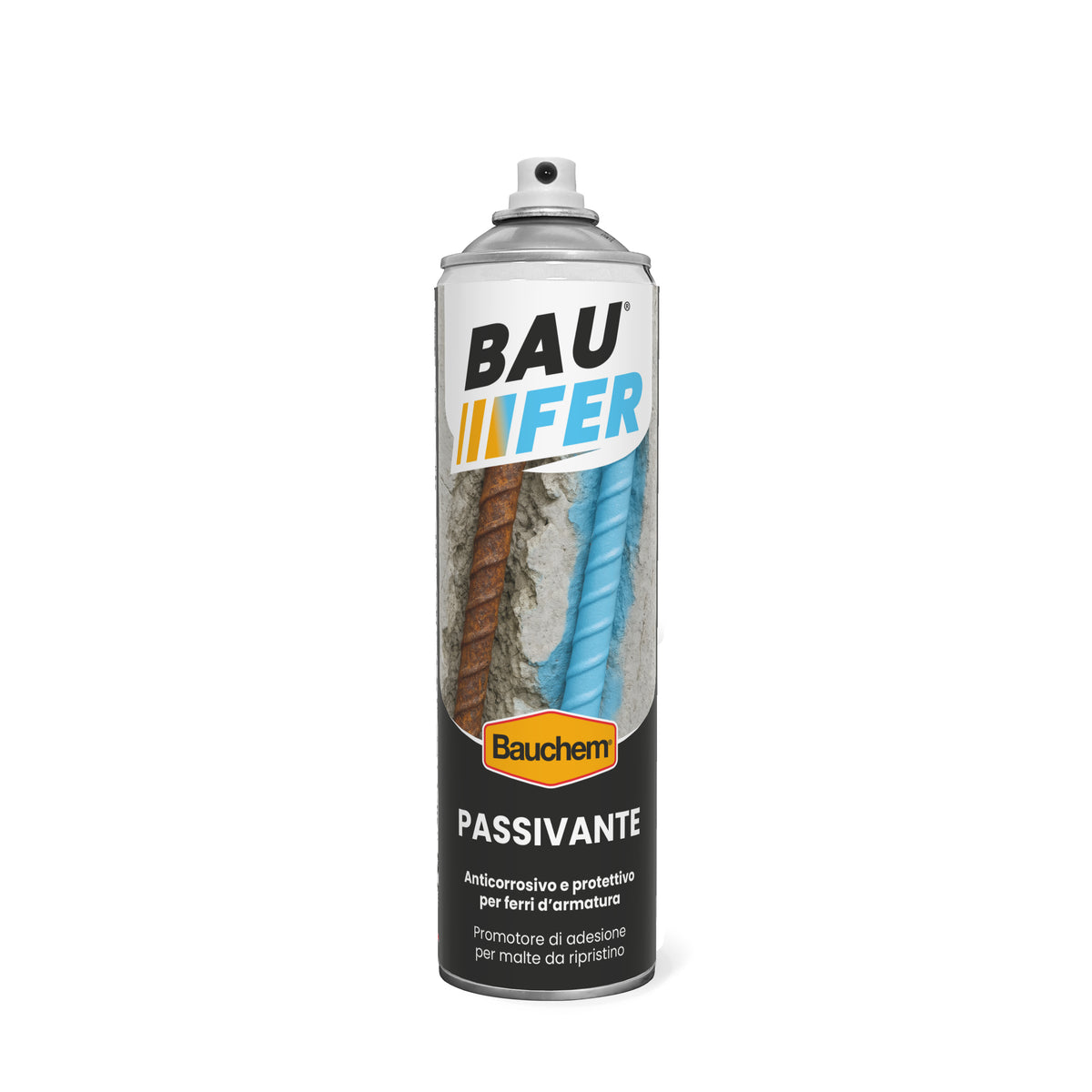 PASSIVANTE BAUFER SPRAY. Rialcalinizzante, anticorrosivo e protettivo per ferri d'armatura