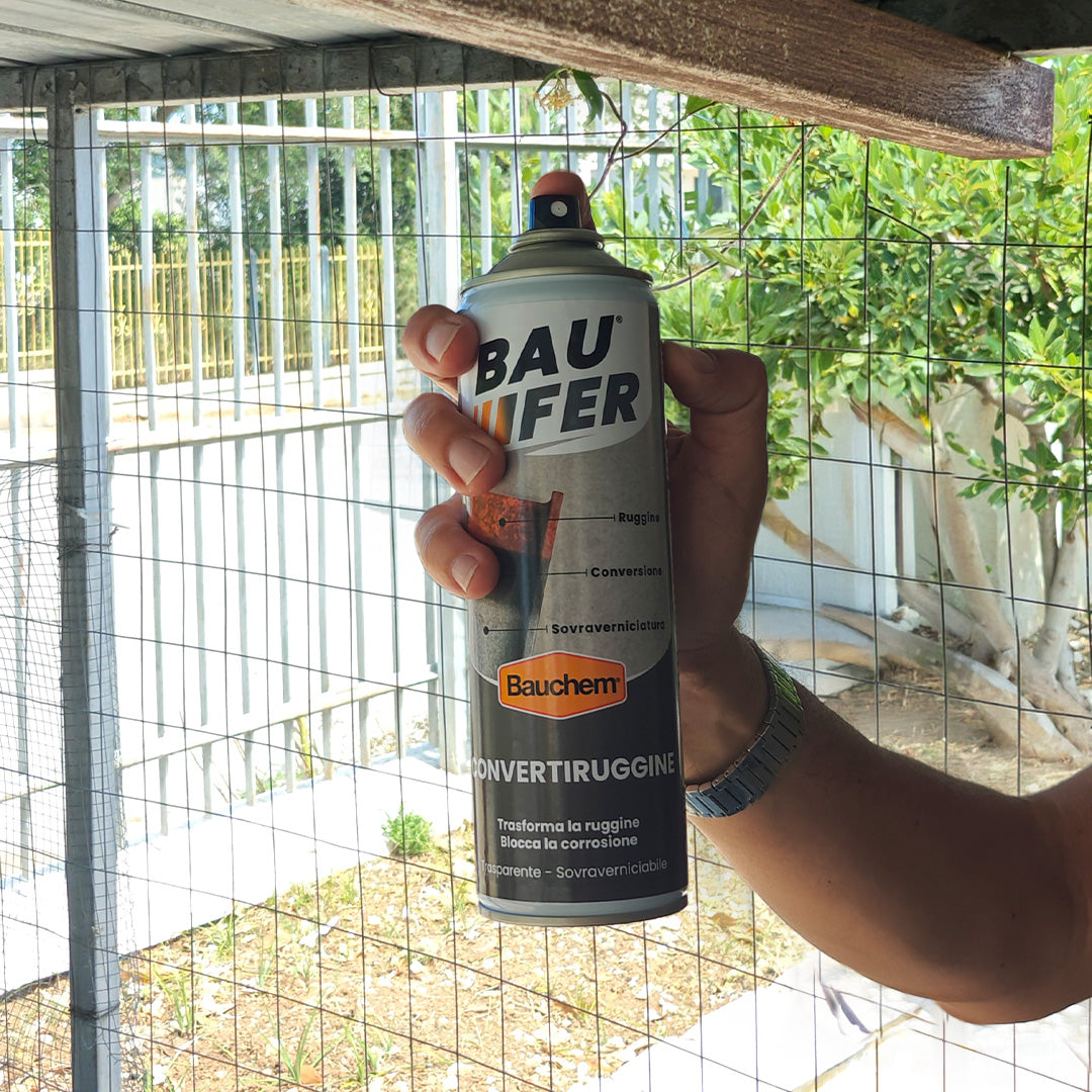 CONVERTIRUGGINE SPRAY BAUFER. Trasforma e blocca la corrosione