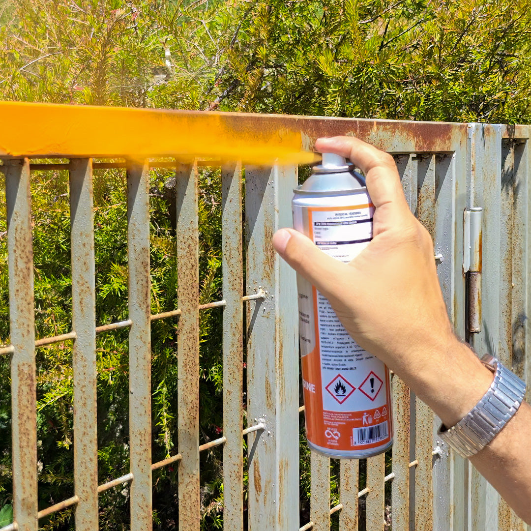 CONVERTIRUGGINE E FONDO SPRAY BAUFER. Trasforma la ruggine e blocca la corrosione