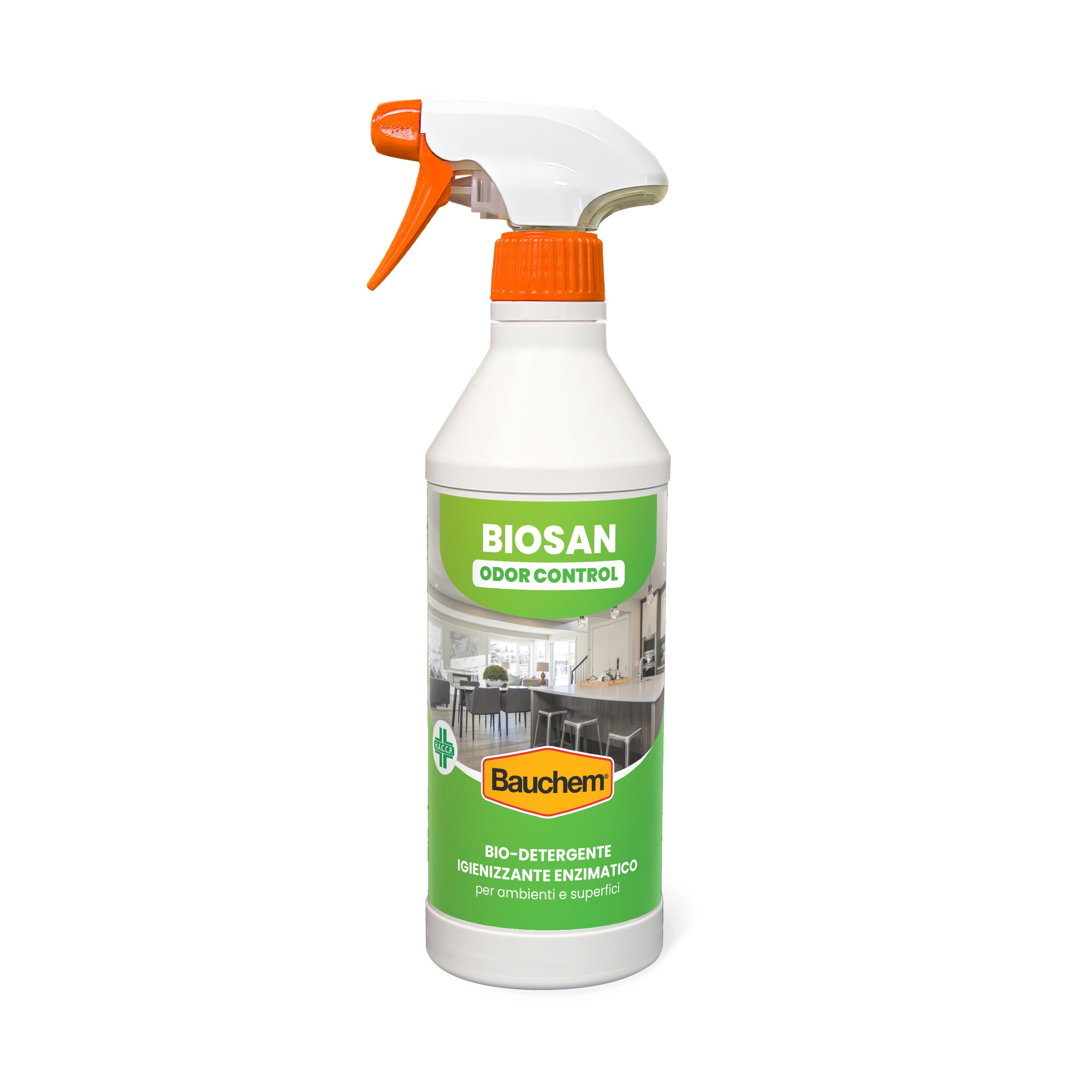 BIOSAN ODOR CONTROL. Bio detergente igienizzante enzimatico  per ambienti e superfici