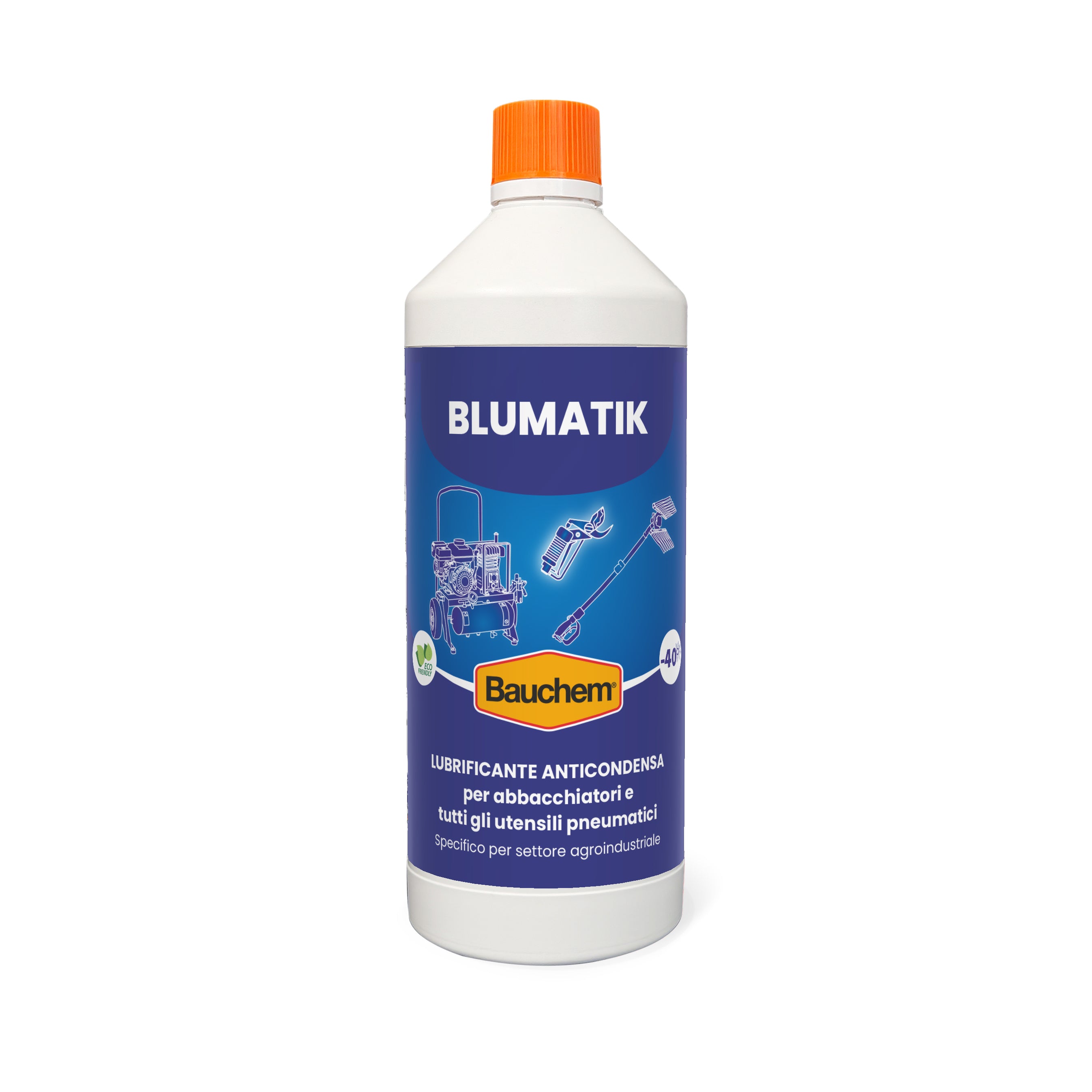 BLUMATIK. Fluido lubrificante, anticondensa,  biodegradabile, inodore per utensili pneumatici.