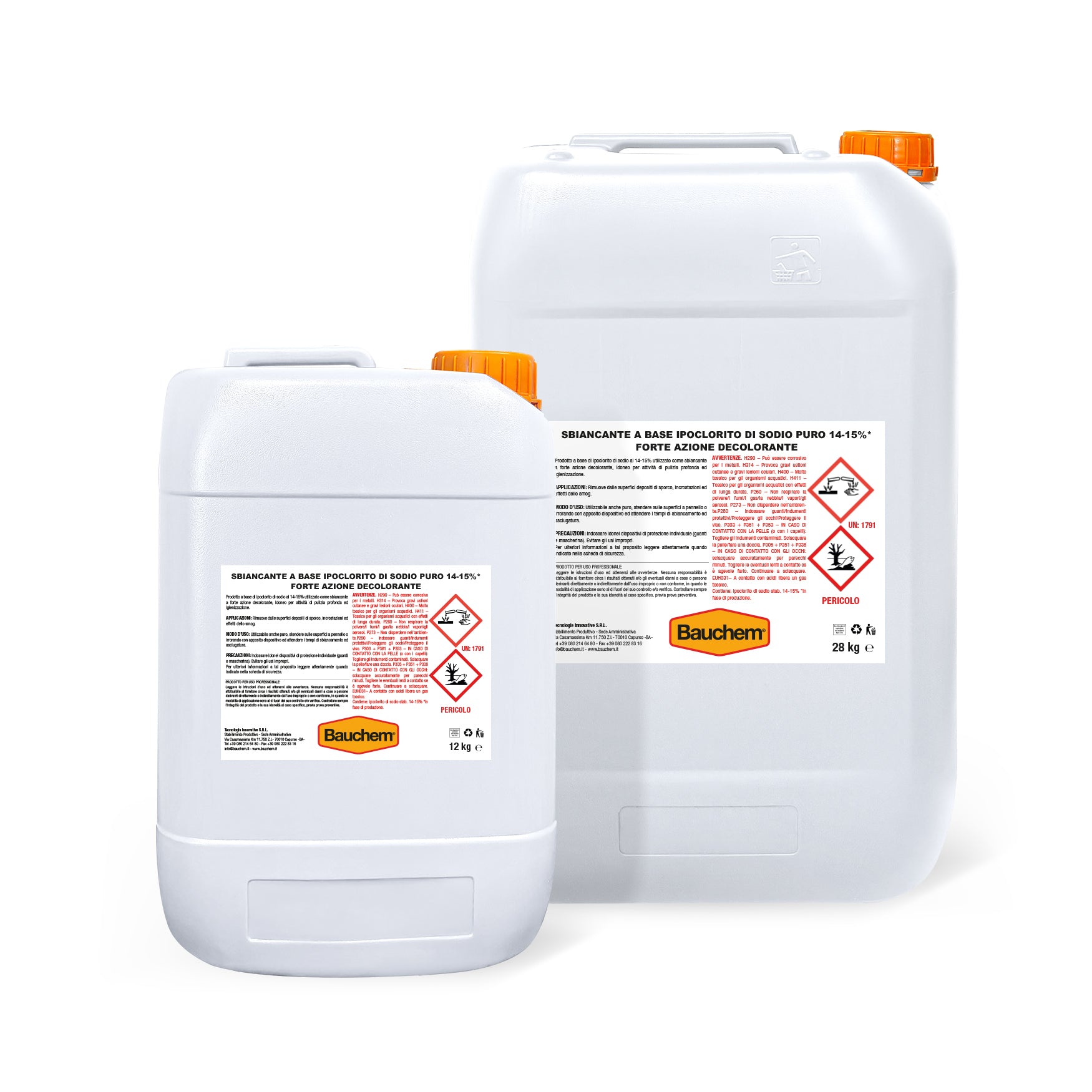 SBIANCANTE IPOCLORITO SODIO PURO 14%. Forte azione decolorante