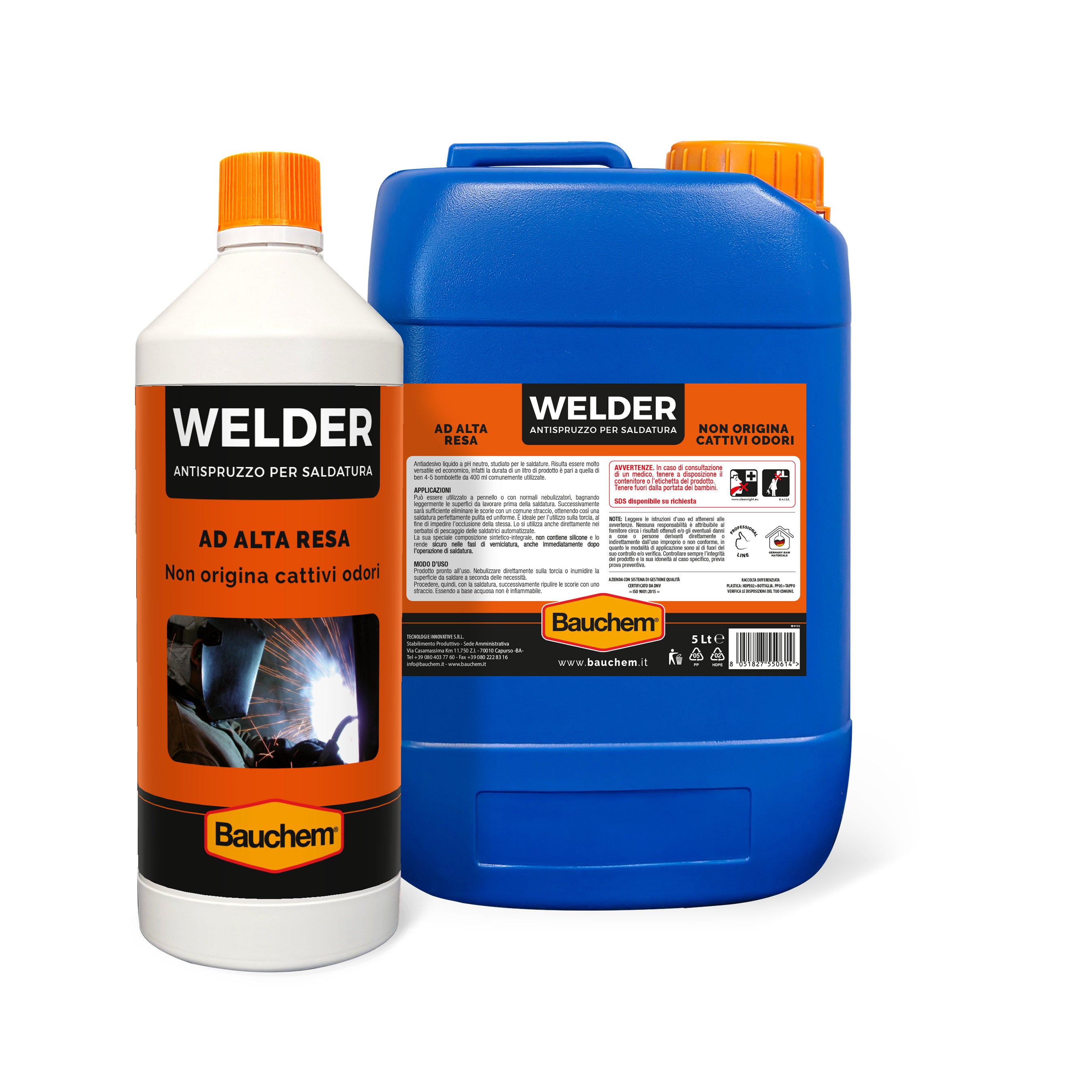 WELDER. Antiadesivo liquido per saldature. Non siliconico, ad alta resa