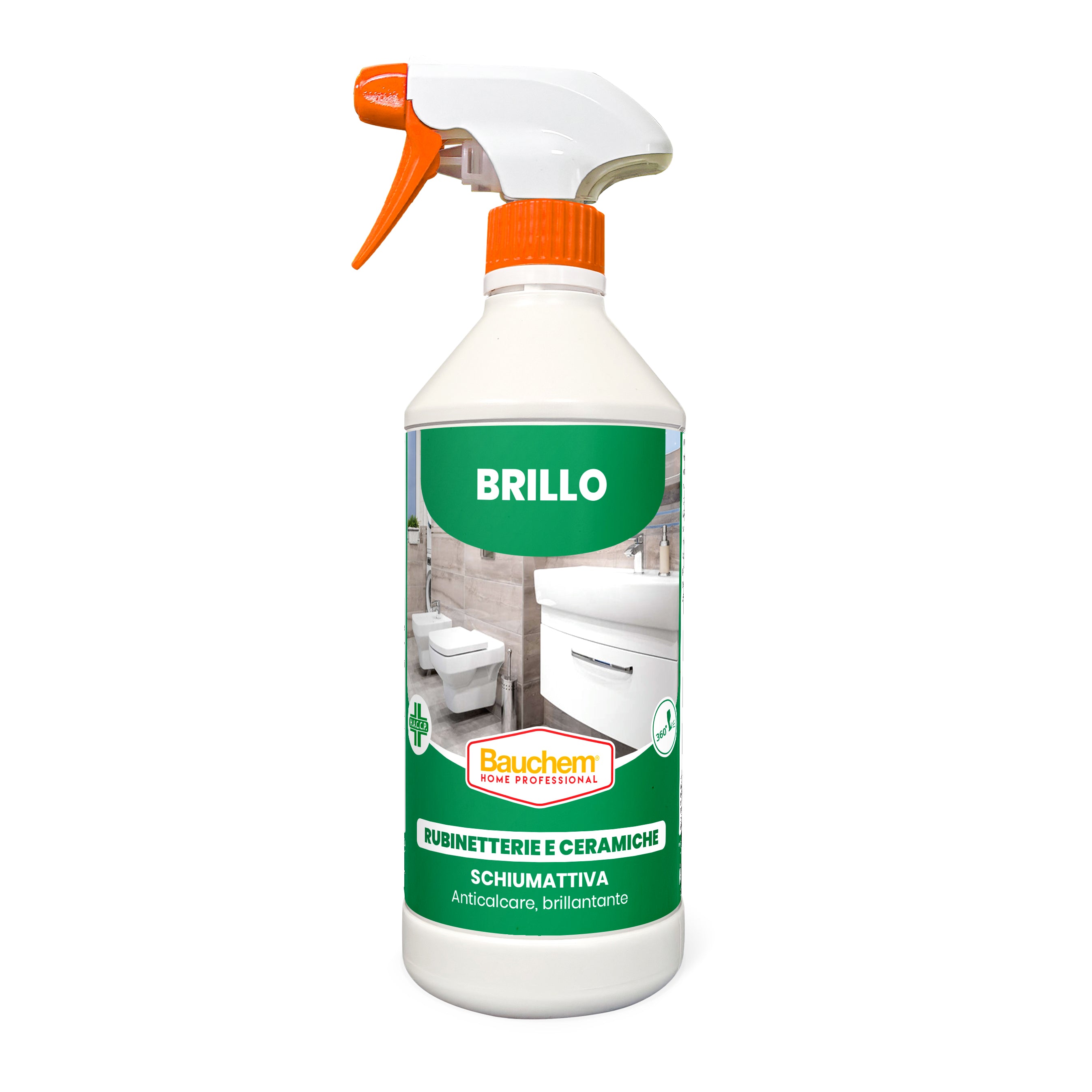 BRILLO RUBINETTERIE E CERAMICHE. Schiumattiva, anticalcare, brillantante, anti goccia