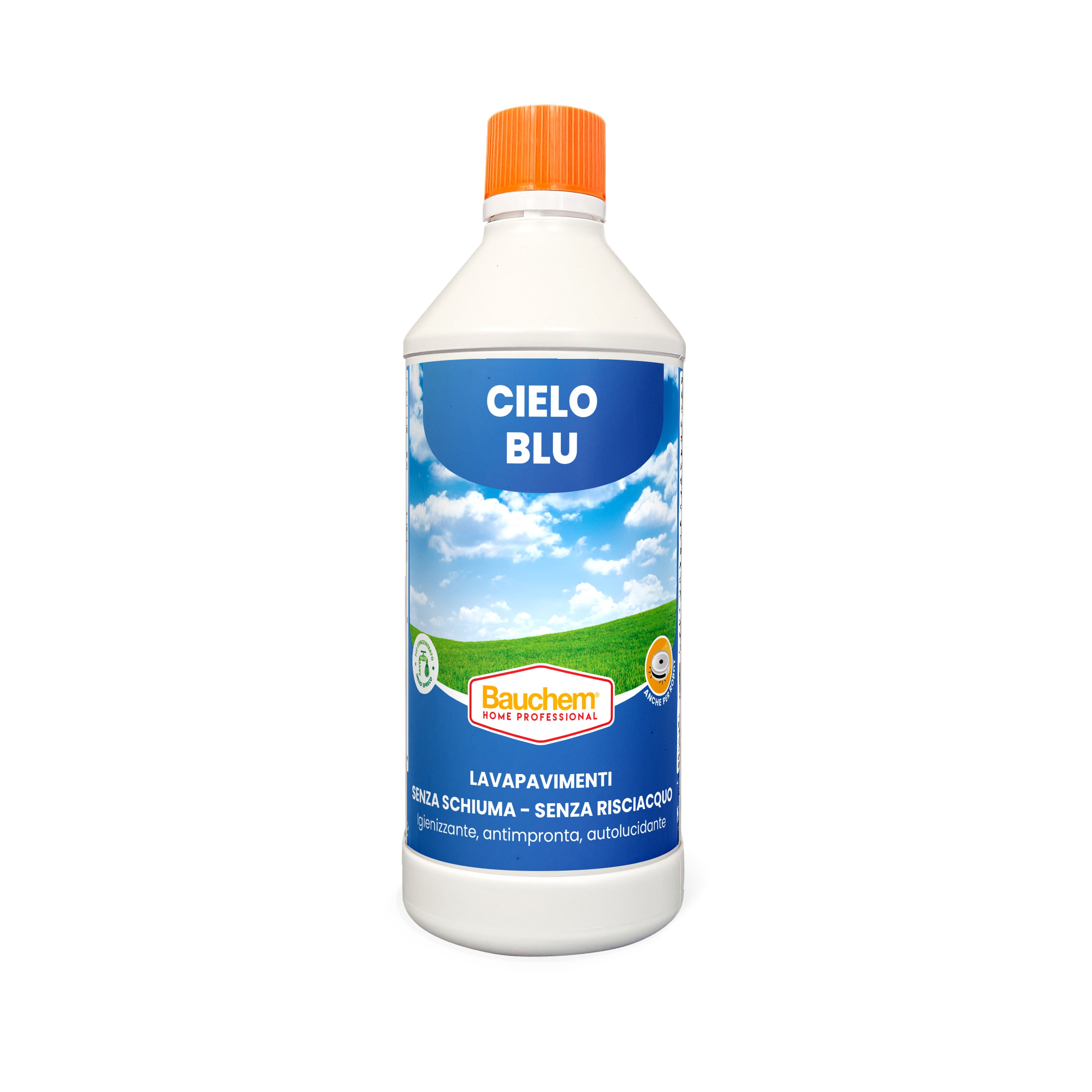 CIELO BLU. Lavapavimenti igienizzante auto lucidante, anti impronte, senza risciacquo