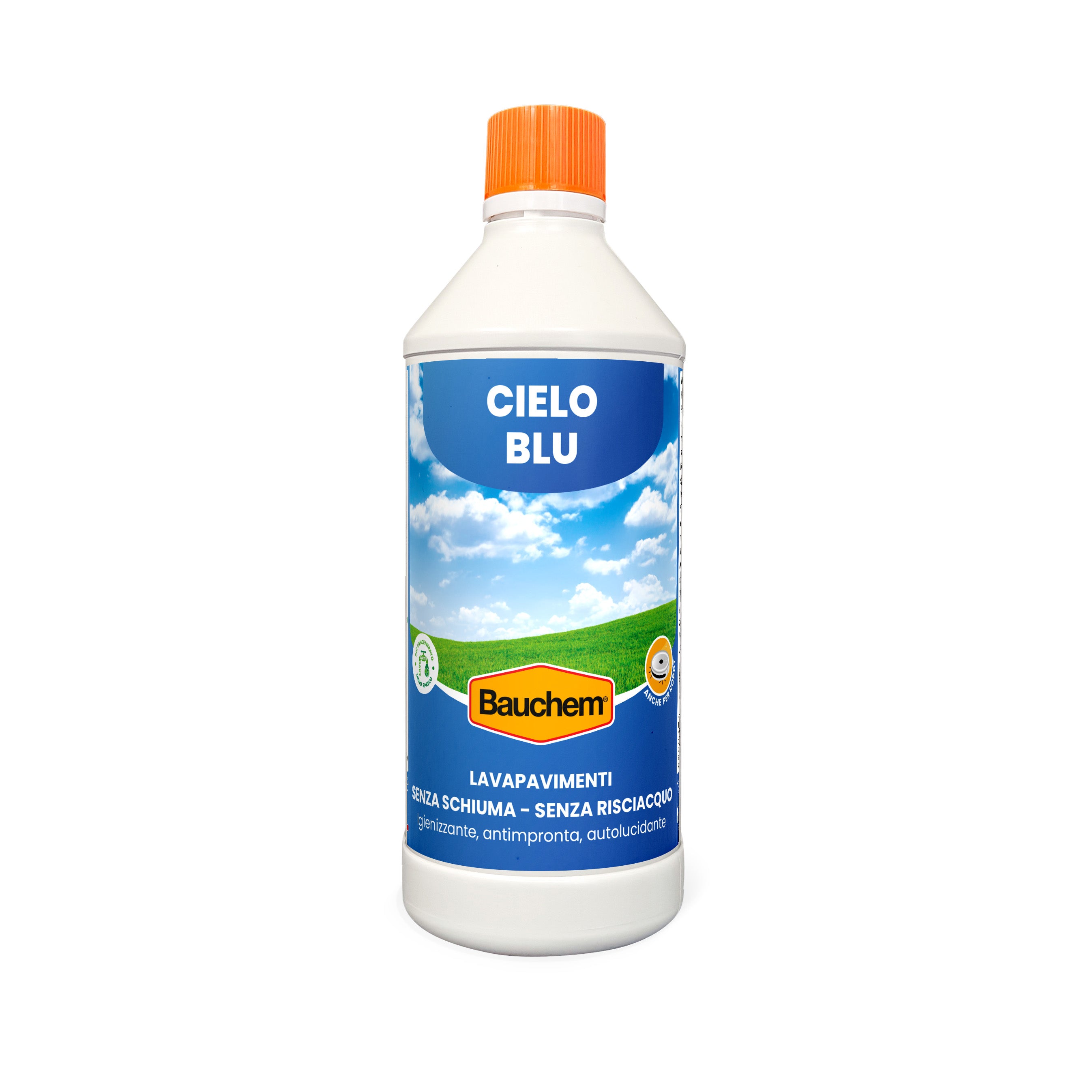 CIELO BLU. Lavapavimenti igienizzante auto lucidante, anti impronte, senza risciacquo