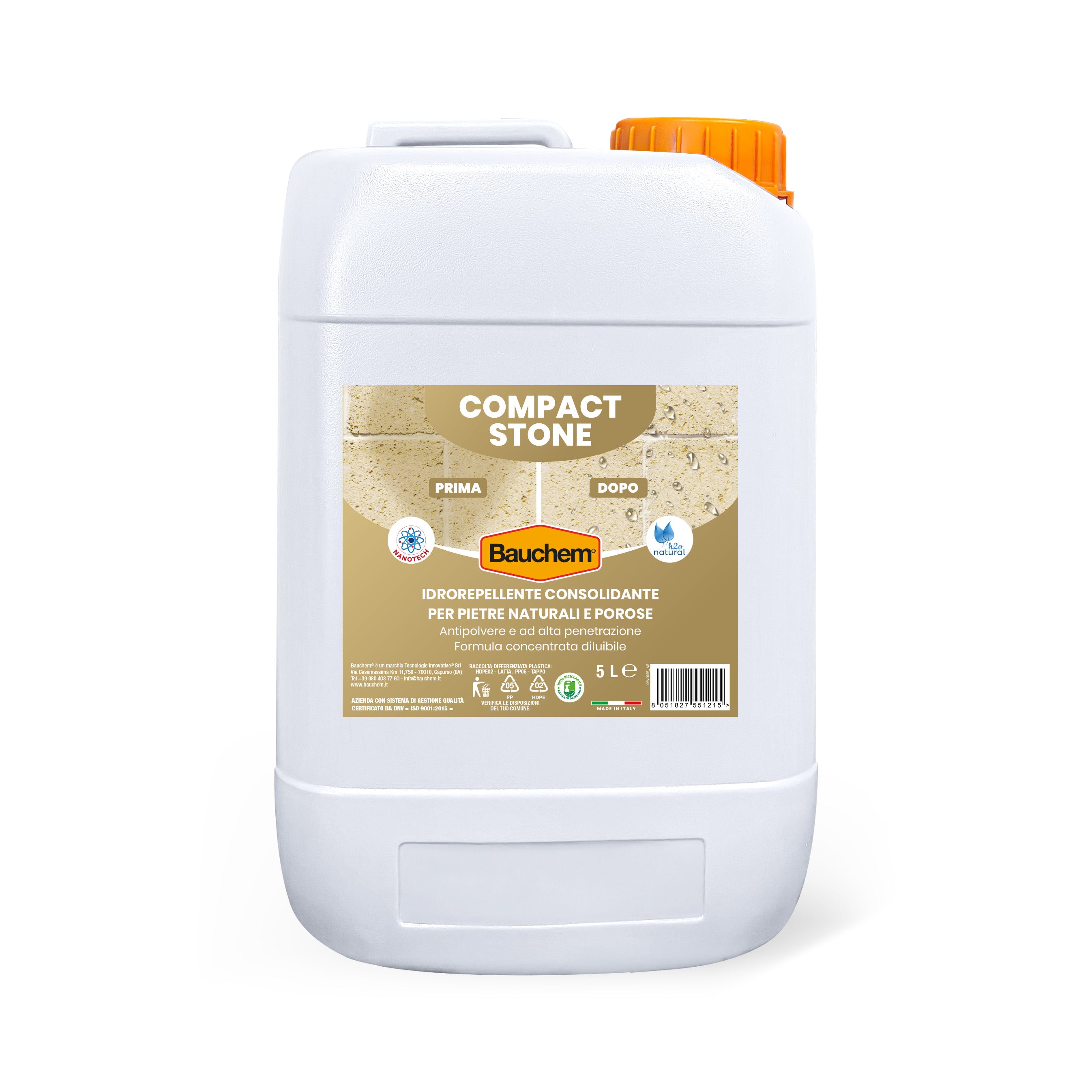 COMPACT STONE. Idrorepellente consolidante antipolvere ad alta penetrazione.