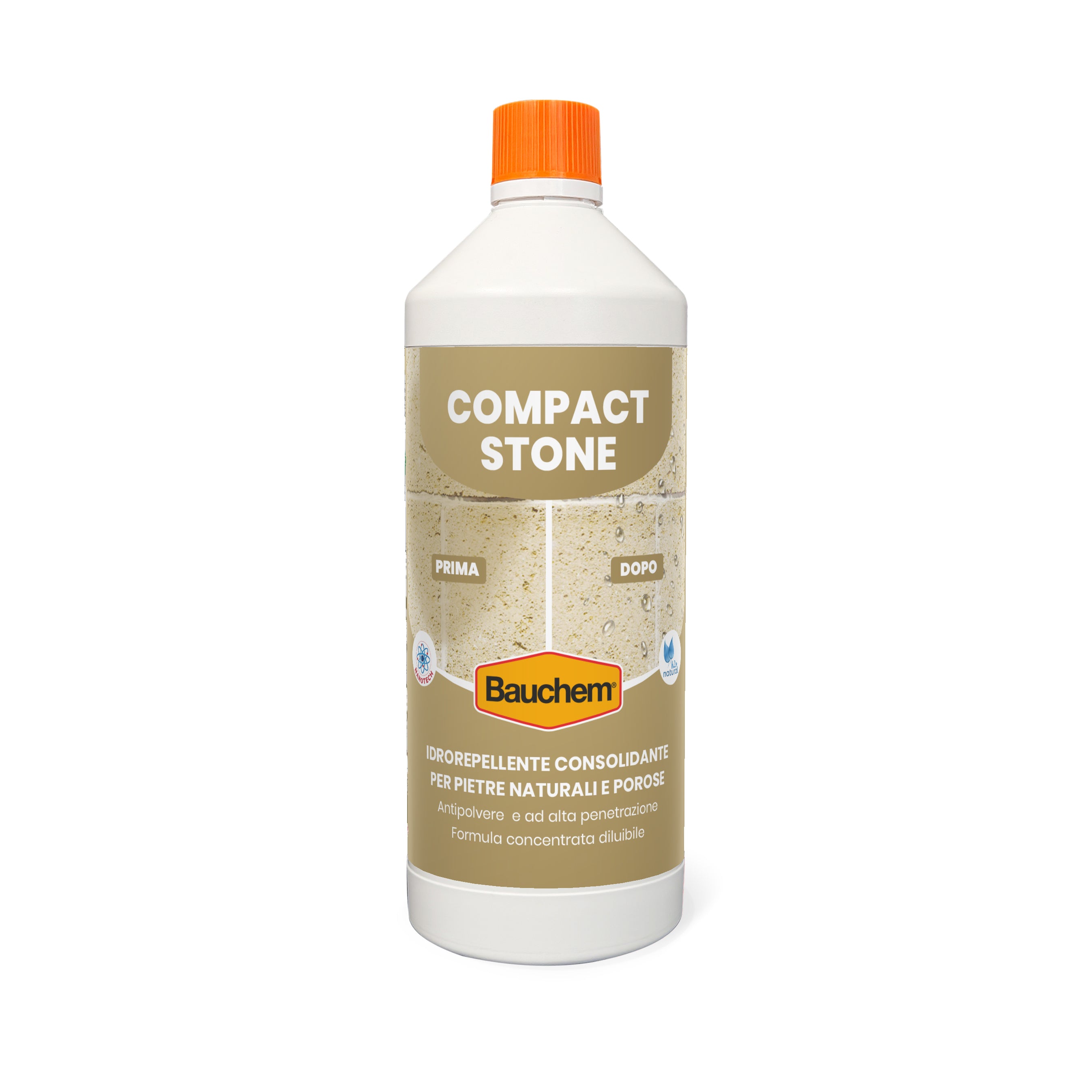 COMPACT STONE. Idrorepellente consolidante antipolvere ad alta penetrazione.