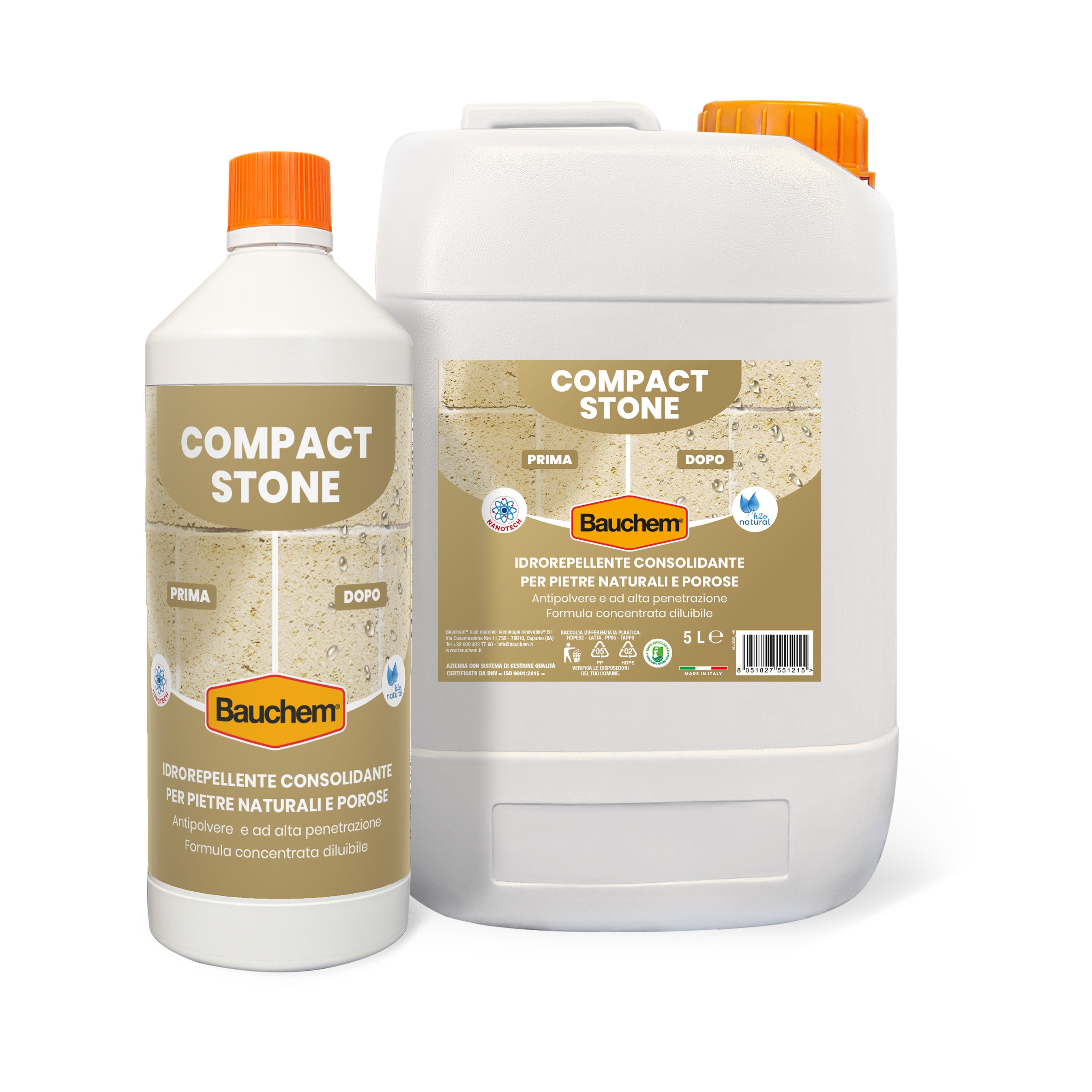 COMPACT STONE. Idrorepellente consolidante antipolvere ad alta penetrazione.