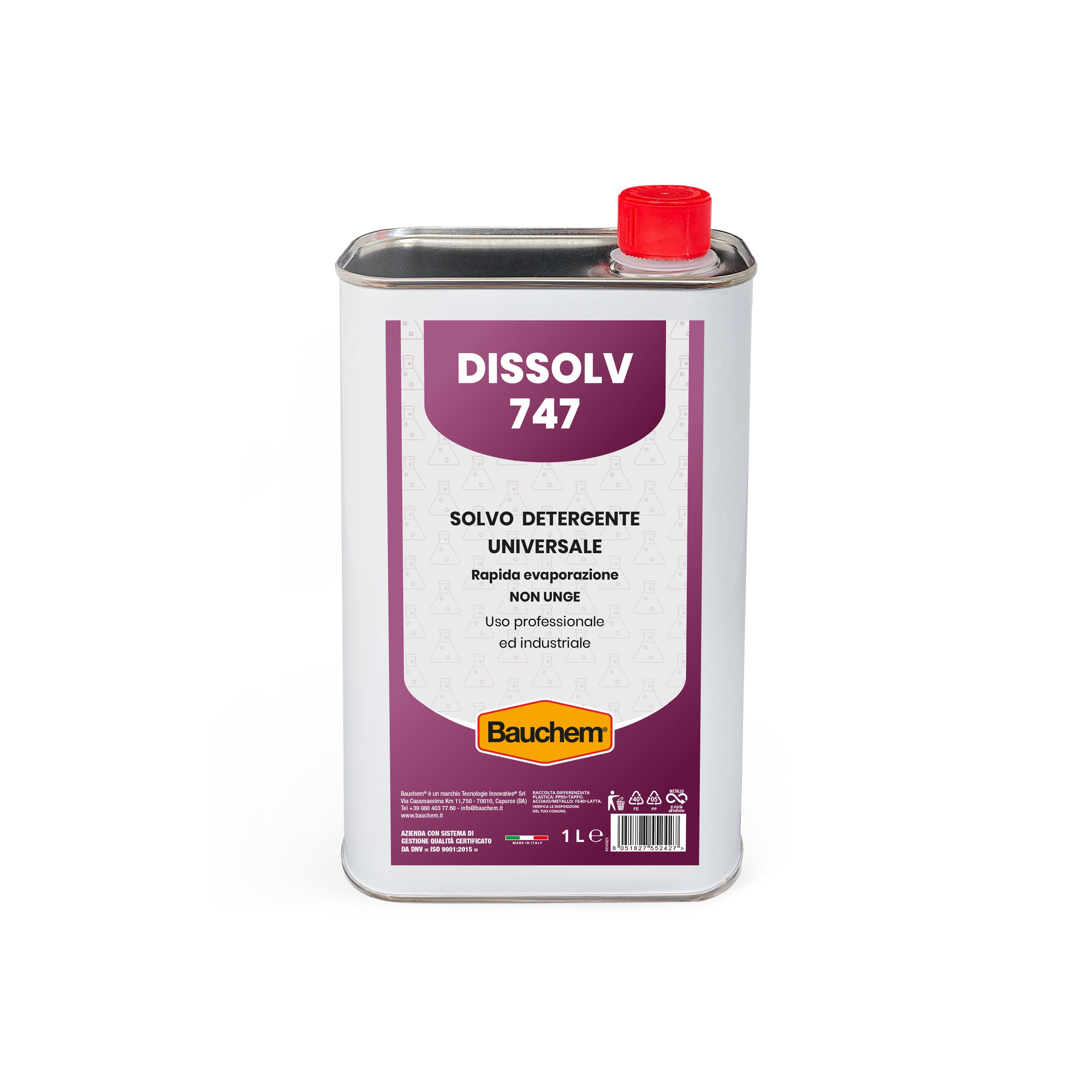 DISSOLV 747. Solvo detergente universale - Rapida evaporazione, non unge