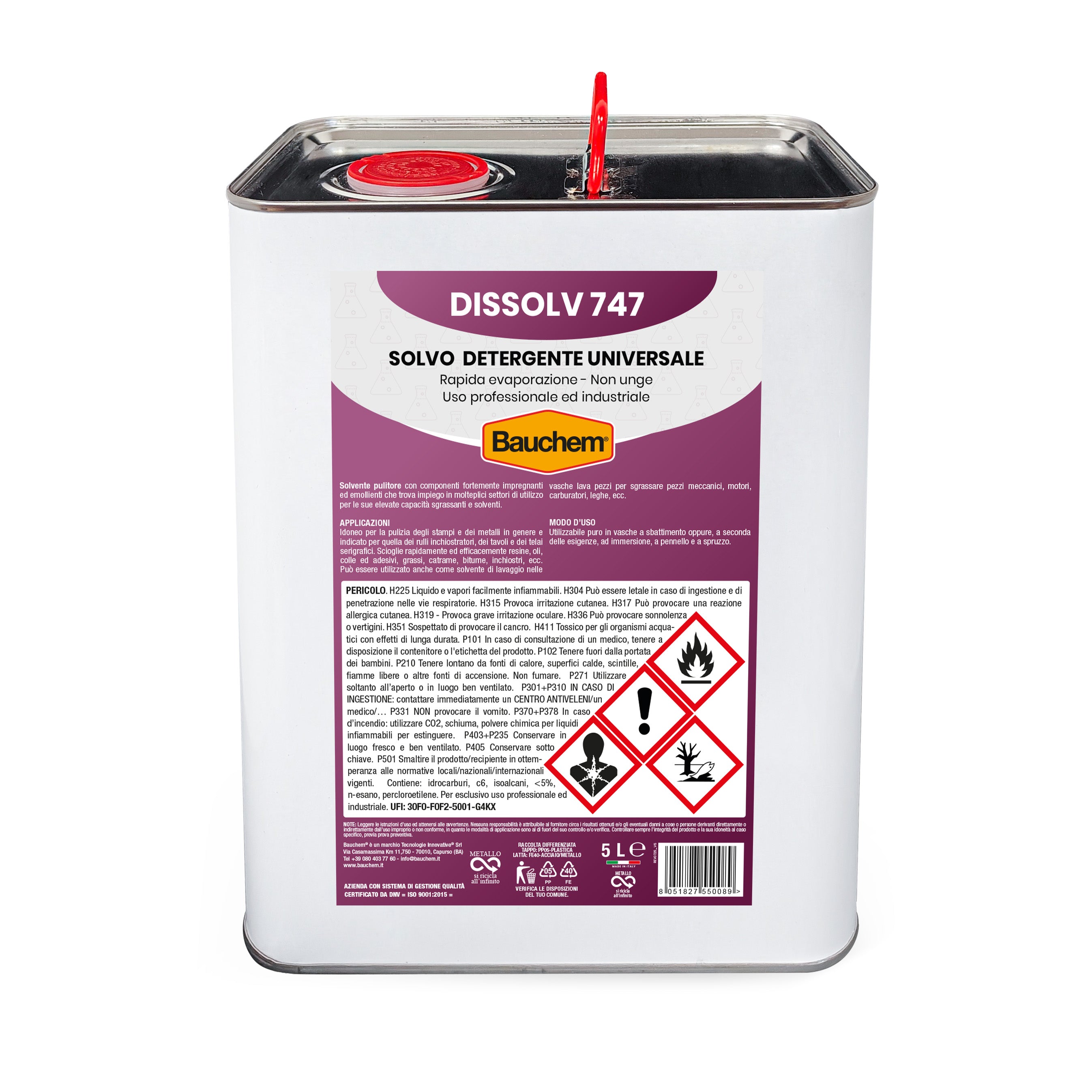 DISSOLV 747. Solvo detergente universale - Rapida evaporazione, non unge