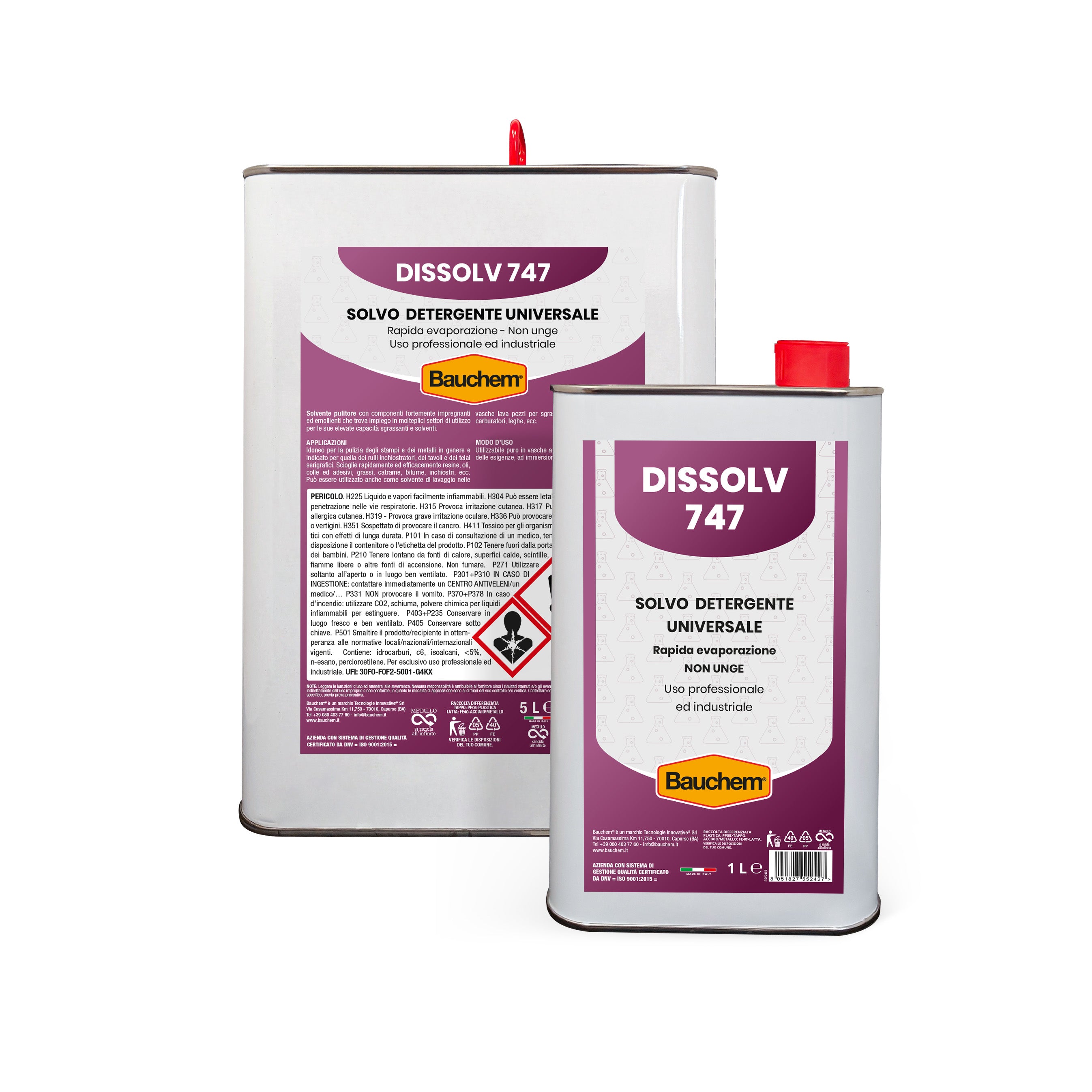 DISSOLV 747. Solvo detergente universale - Rapida evaporazione, non unge