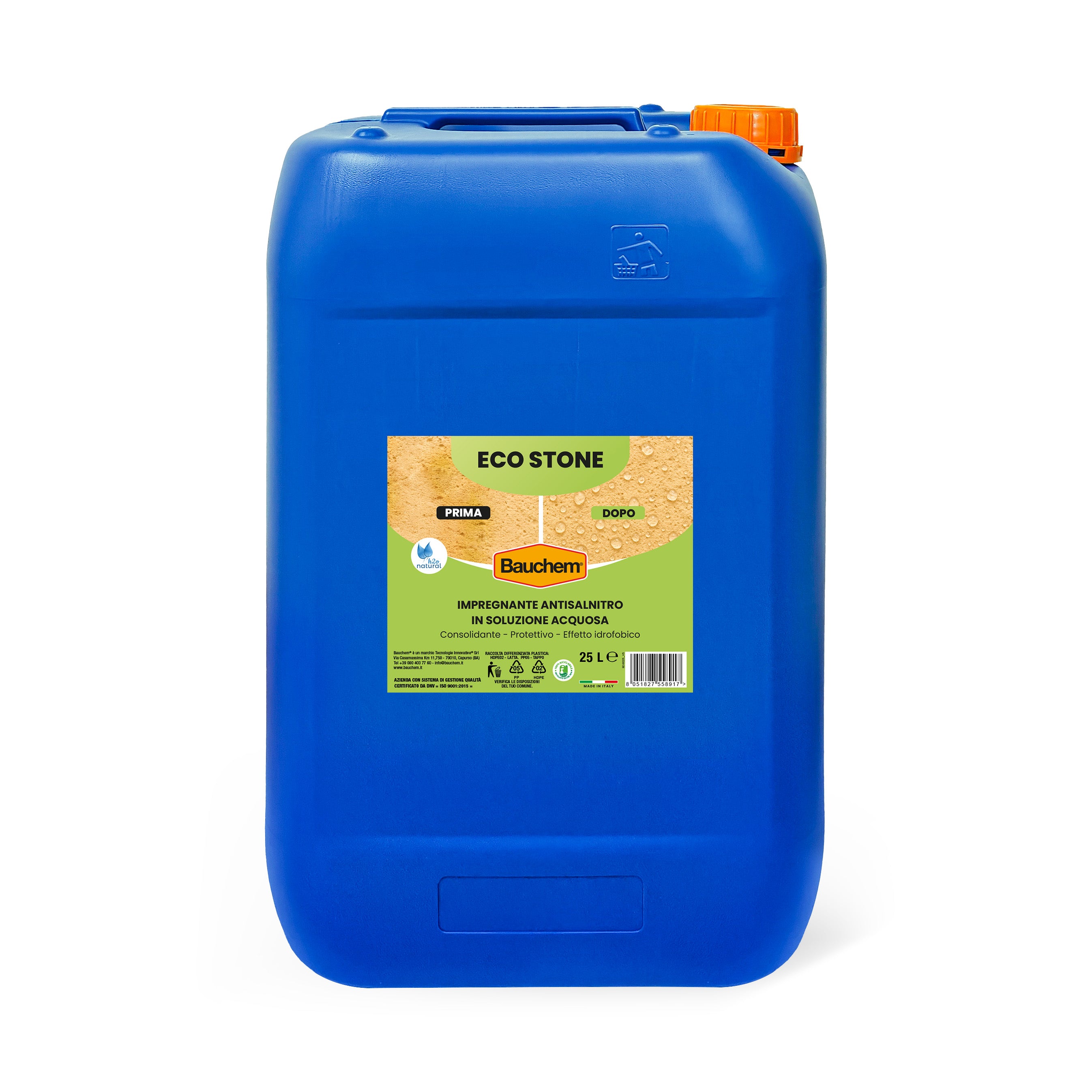 ECO STONE. Impregnante anti-salnitro in soluzione acquosa idrorepellente, consolidante, protettivo