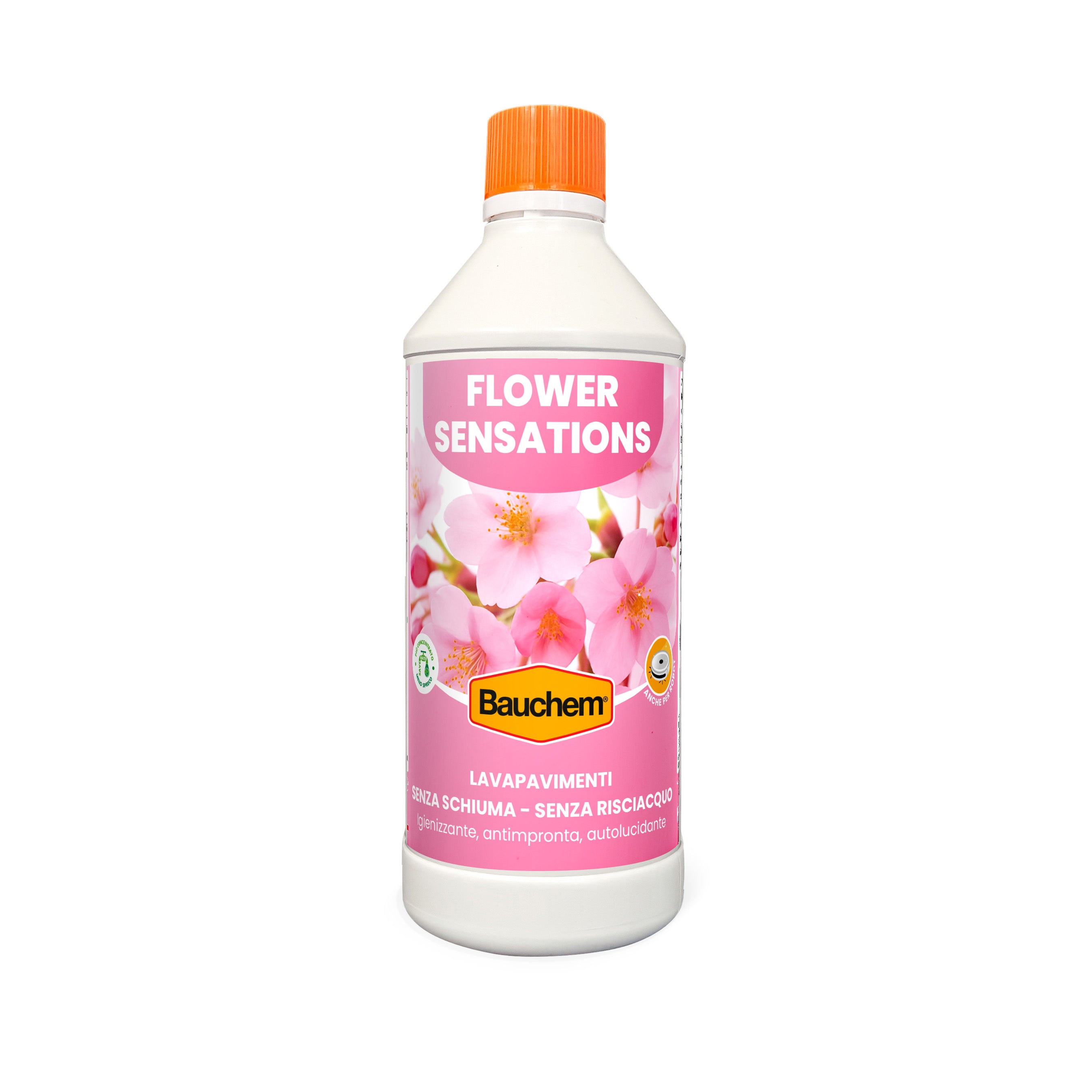 FLOWER SENSATIONS. Lavapavimenti igienizzante autolucidante, antimpronte senza risciacquo