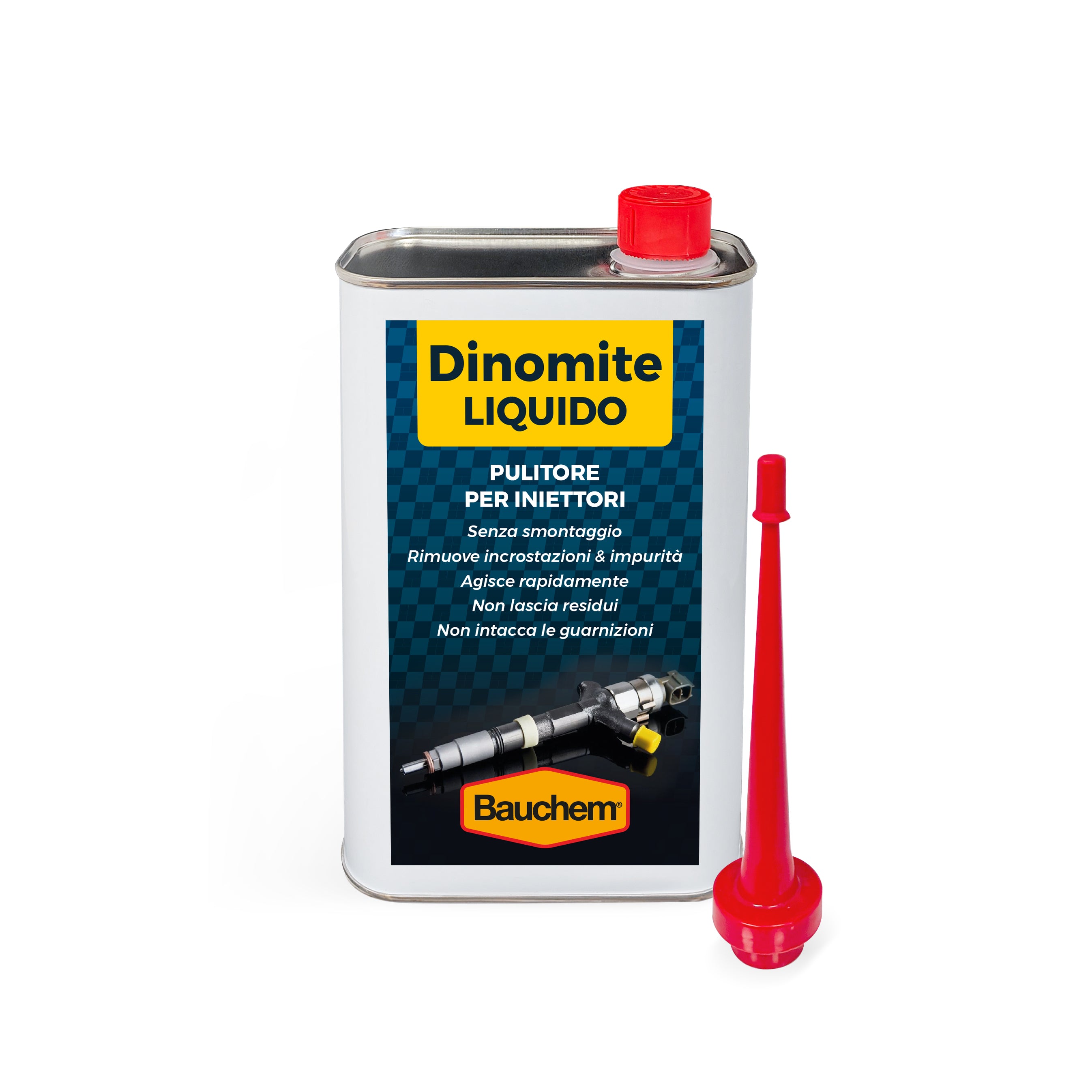 DINOMITE. Pulitore per iniettori, rimuove impurità e non intacca le guarnizioni