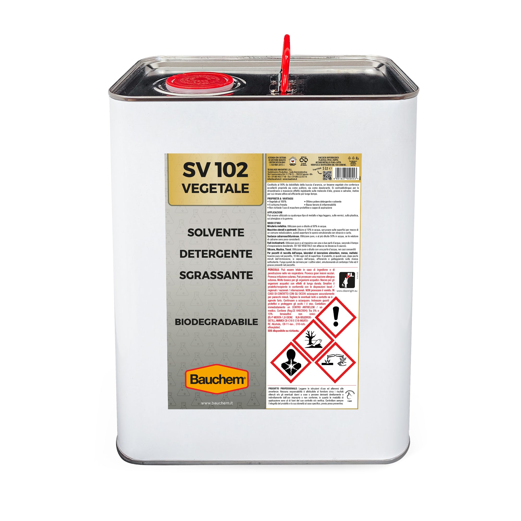 SV 102 VEGETALE. Solvente, detergente, sgrassante, biodegradabile