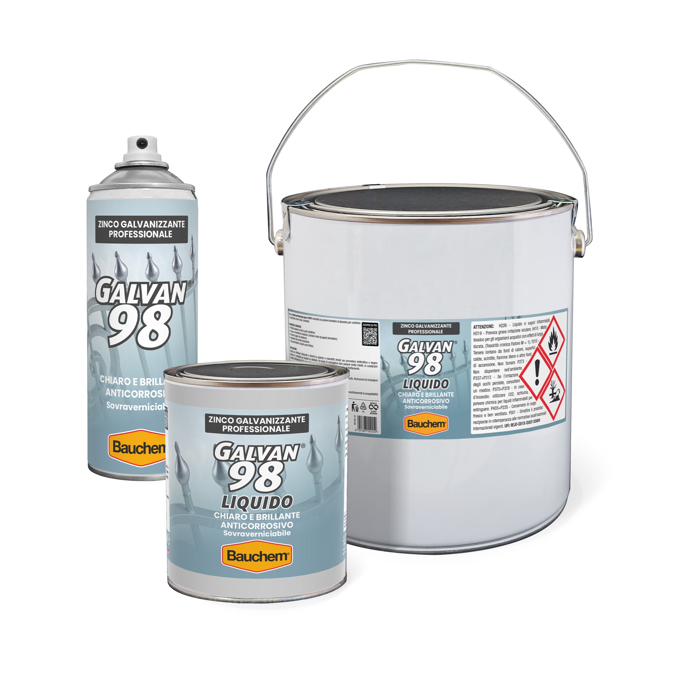 GALVAN 98. Zinco chiaro, brillante e sovraverniciabile