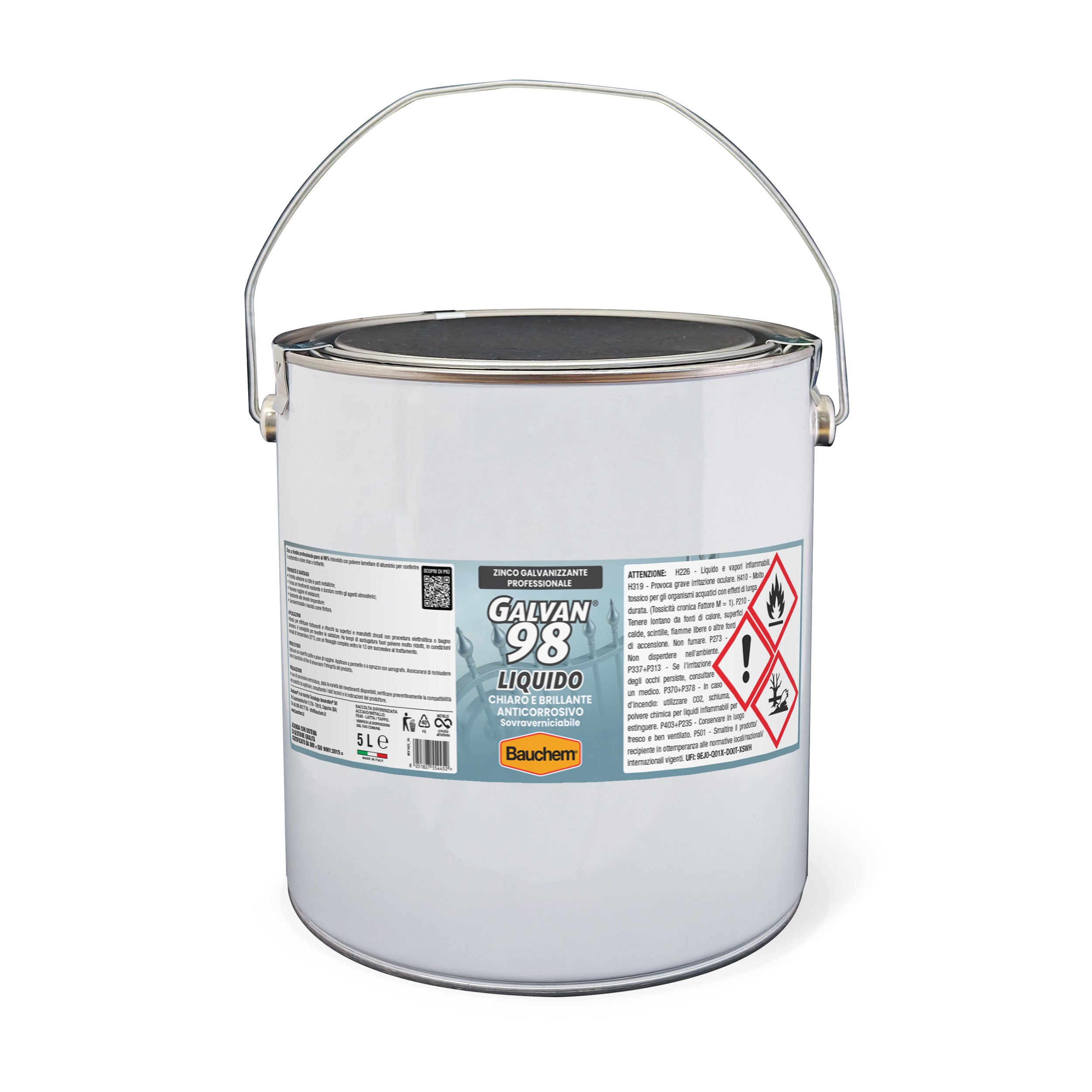 GALVAN 98. Zinco chiaro, brillante e sovraverniciabile