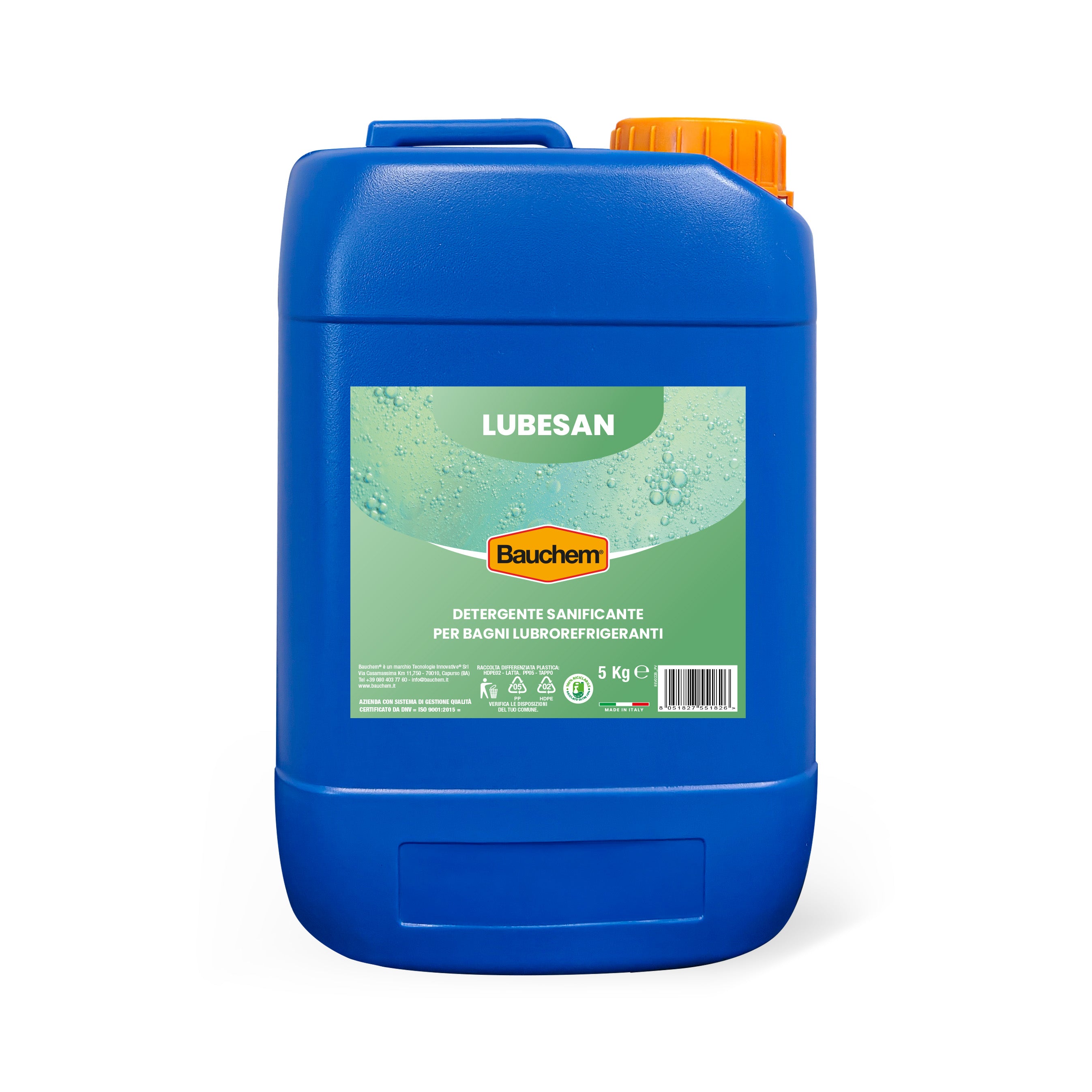 LUBESAN. Detergente sanificante per bagni lubrorefrigeranti