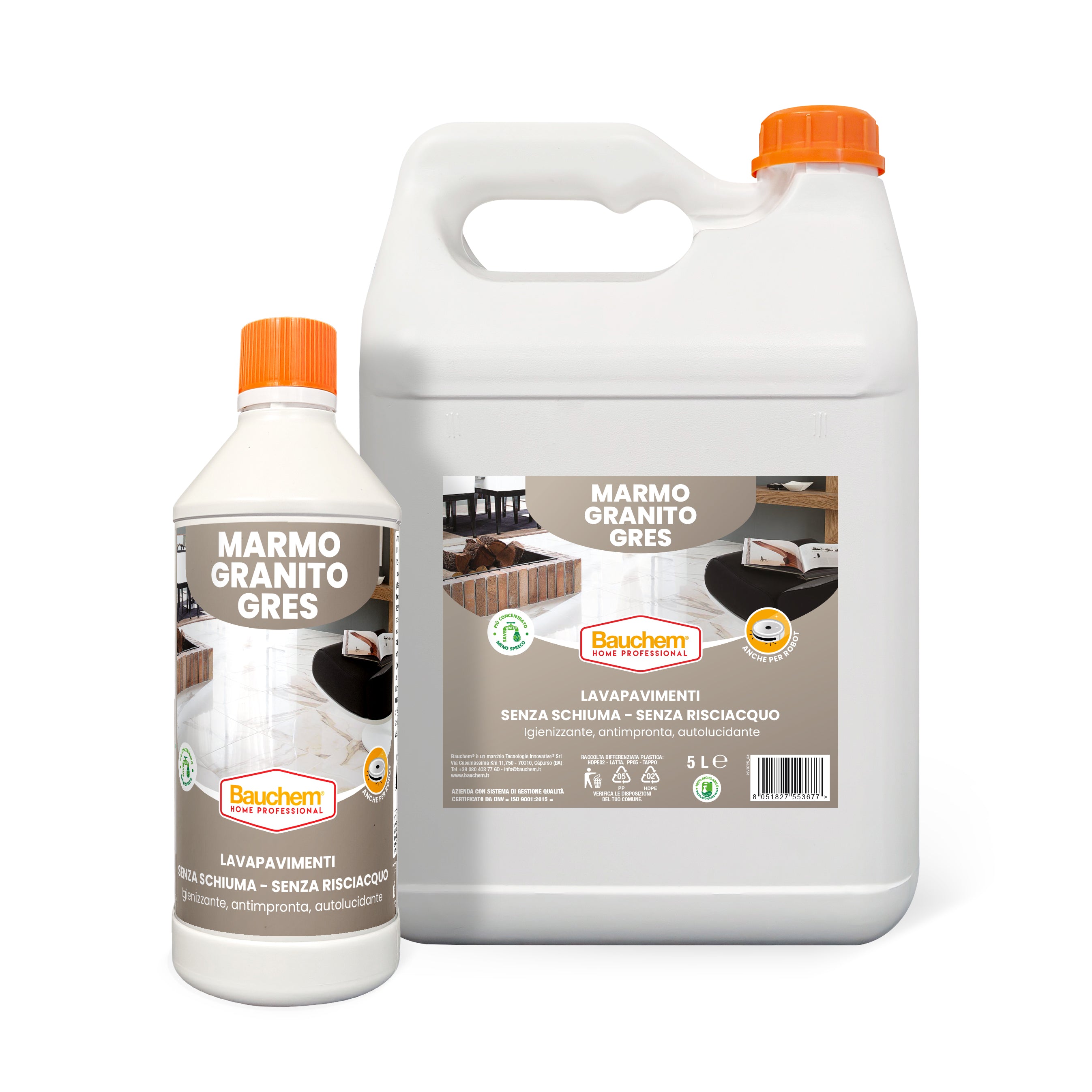 MARMO GRANITO GRES. Lavapavimenti igienizzante autolucidante  Antimpronta - Senza schiuma - Senza risciacquo