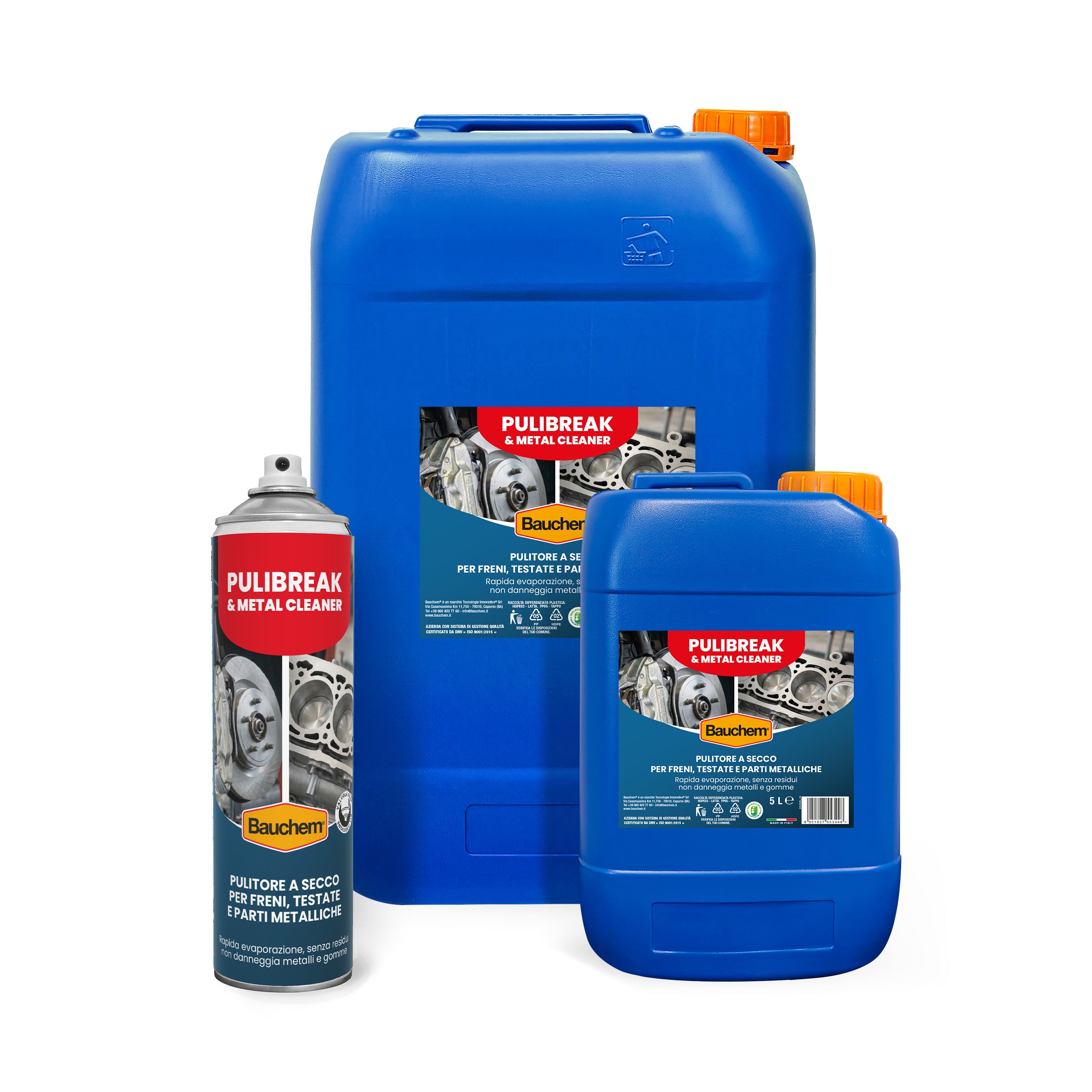 PULIBREAK &  METAL CLEANER. Pulitore a secco, rapida evaporazione, senza residui  per freni, frizione, dischi, collettori e testate