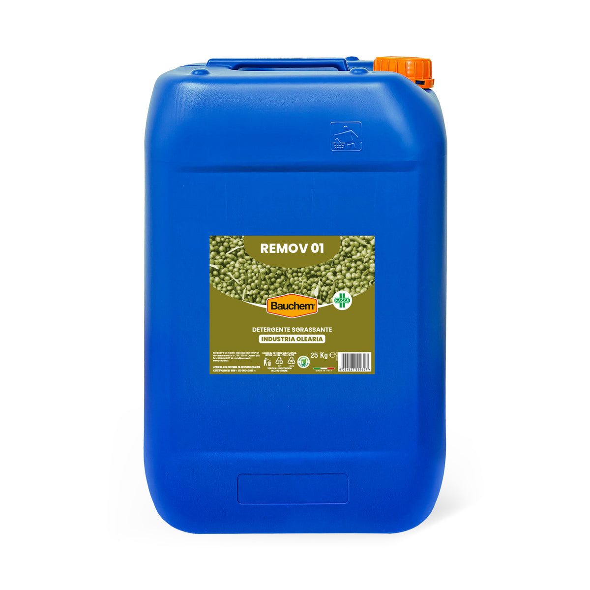 REMOV 01. Detergente sgrassante concentrato per l'industria olearia