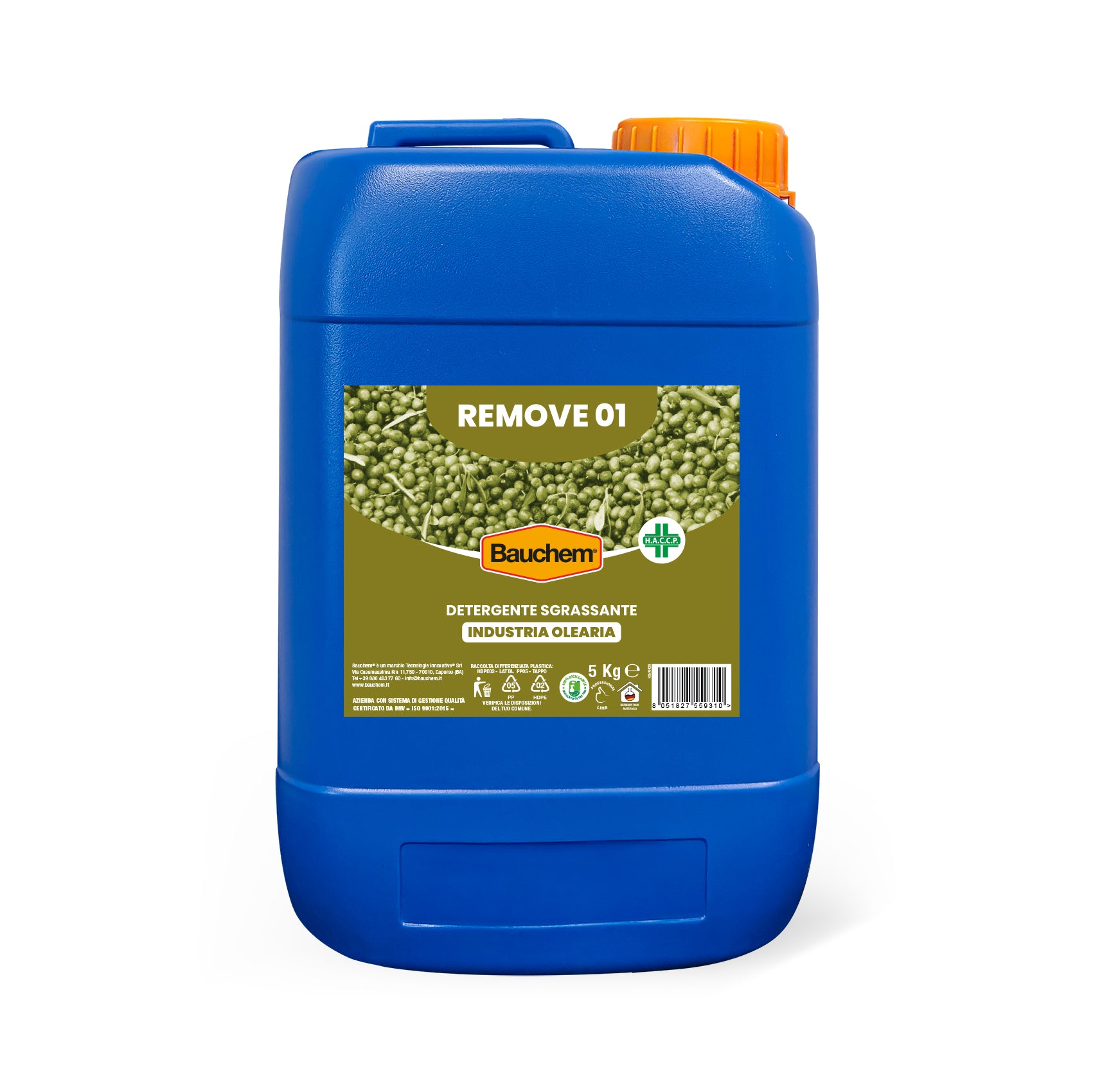 REMOV 01. Detergente sgrassante concentrato per l'industria olearia