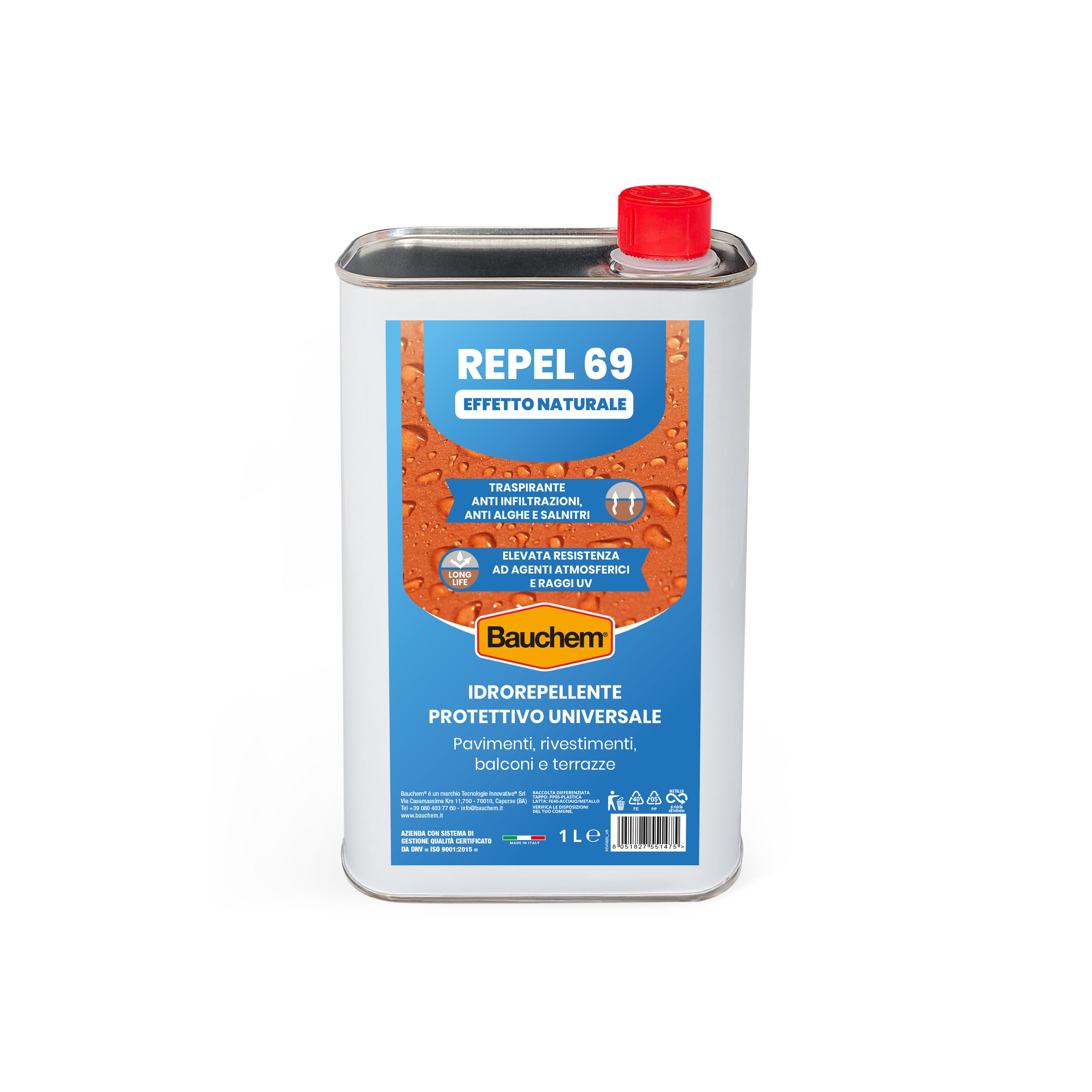 REPEL 69 EFFETTO NATURALE. Idrorepellente impregnante protettivo traspirante anti umido, anti salnitro, antialghe, antimuffa