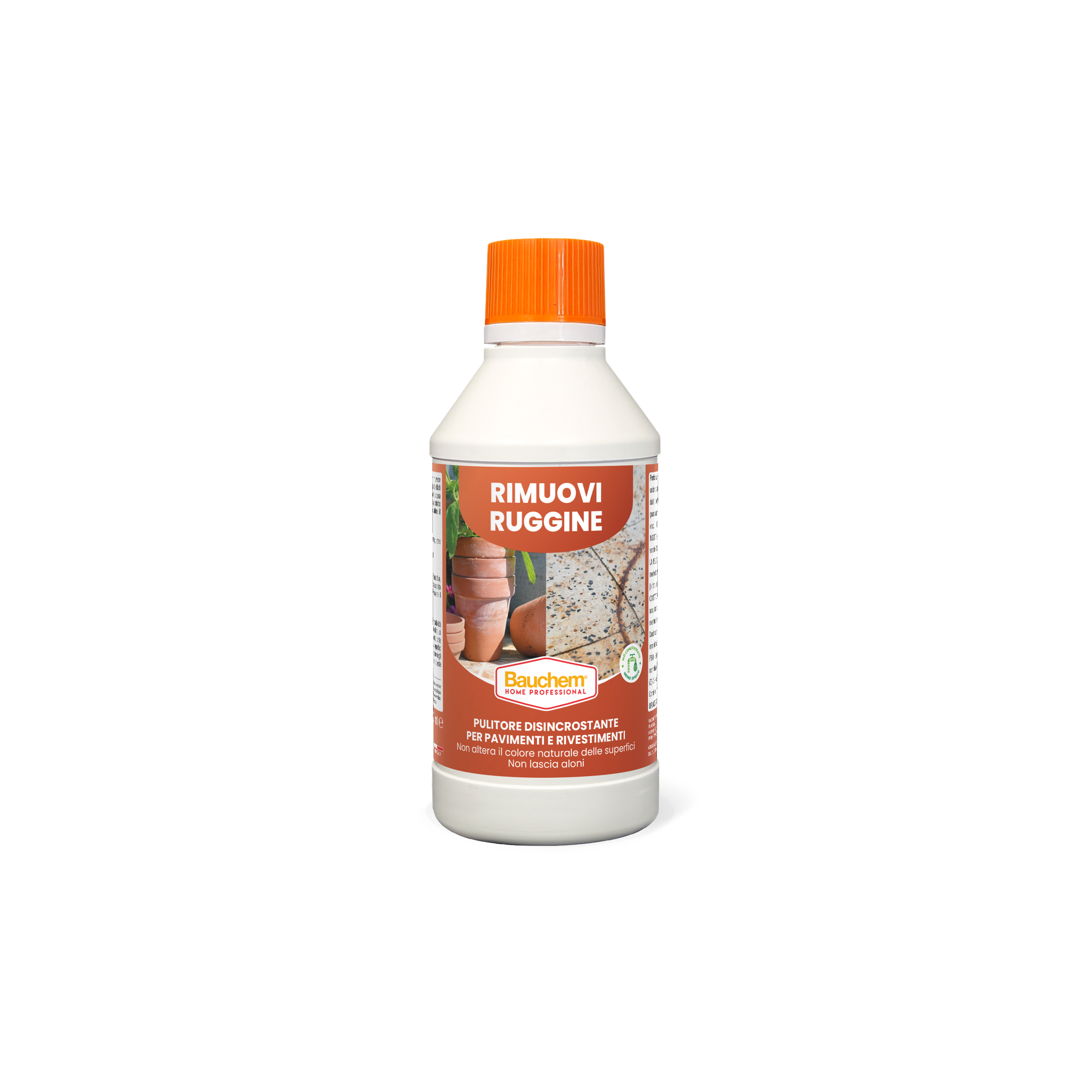 RIMUOVI RUGGINE. Pulitore disincrostante per pavimenti e rivestimenti, non altera il colore e non lascia aloni