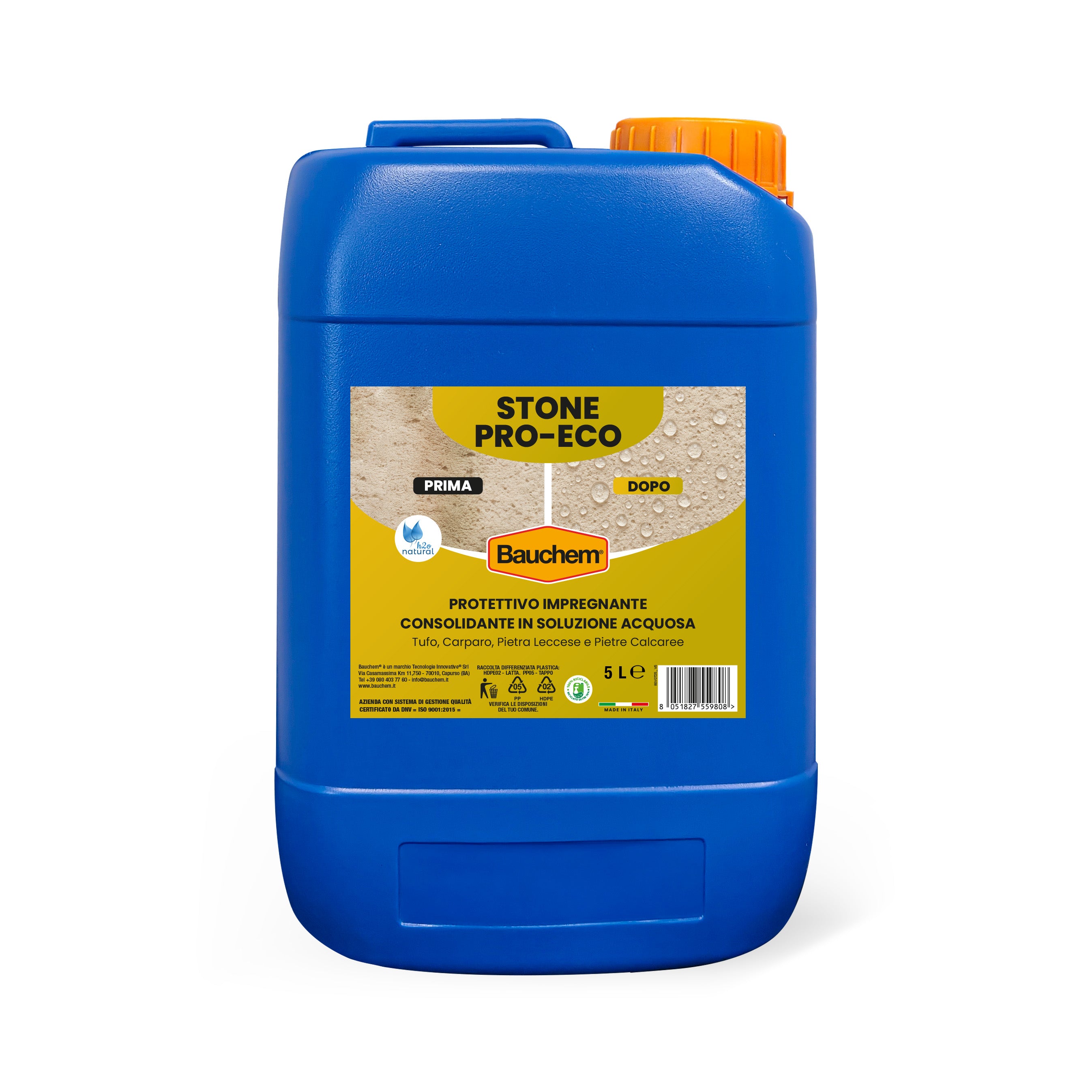 STONE PRO-ECO. Protettivo, impregnante, consolidante anti-salnitro per pietra leccese e pietre porose