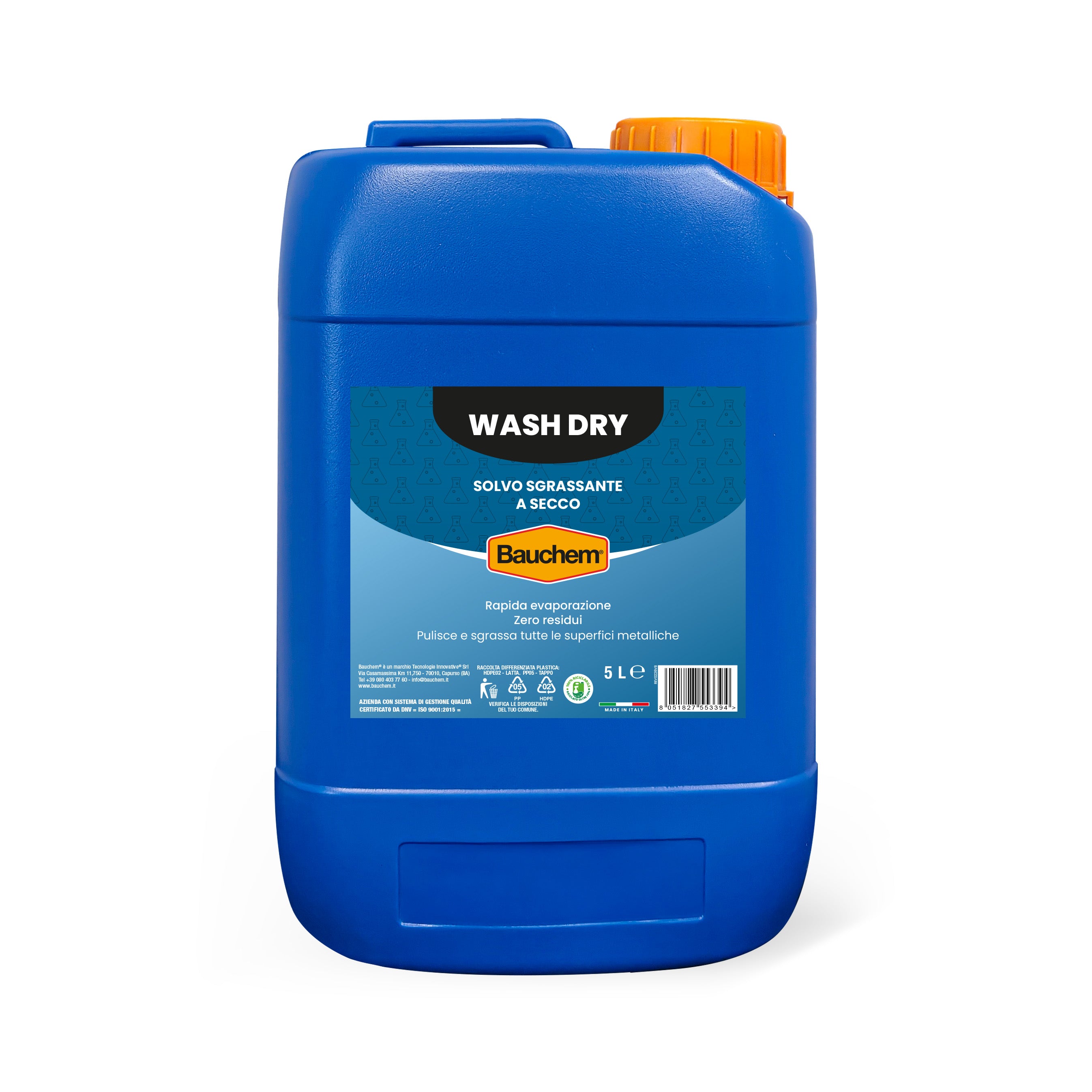 WASH DRY. Solvo sgrassante a secco