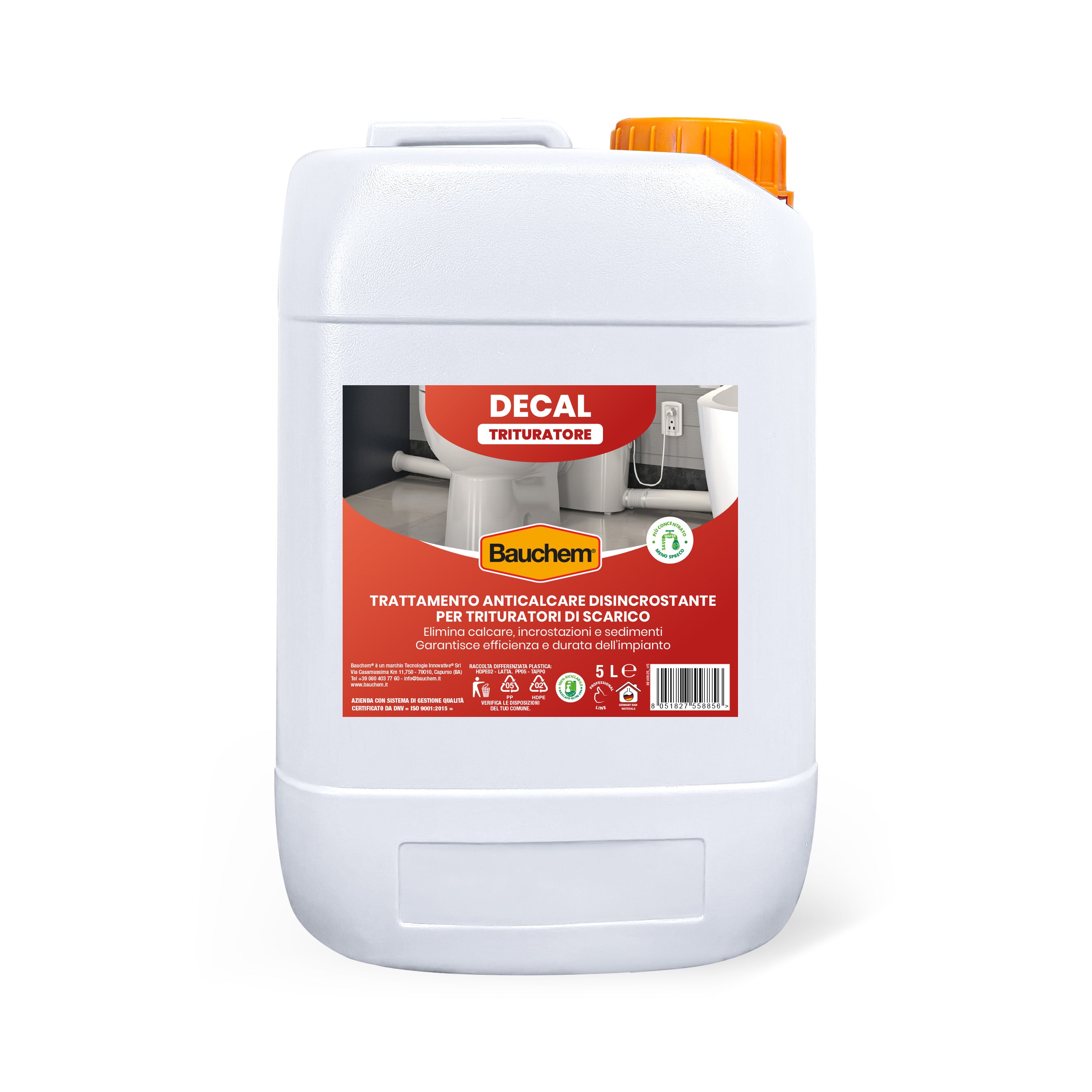 DECAL TRITURATORE. Trattamento anticalcare disincrostante per trituratori di scarico