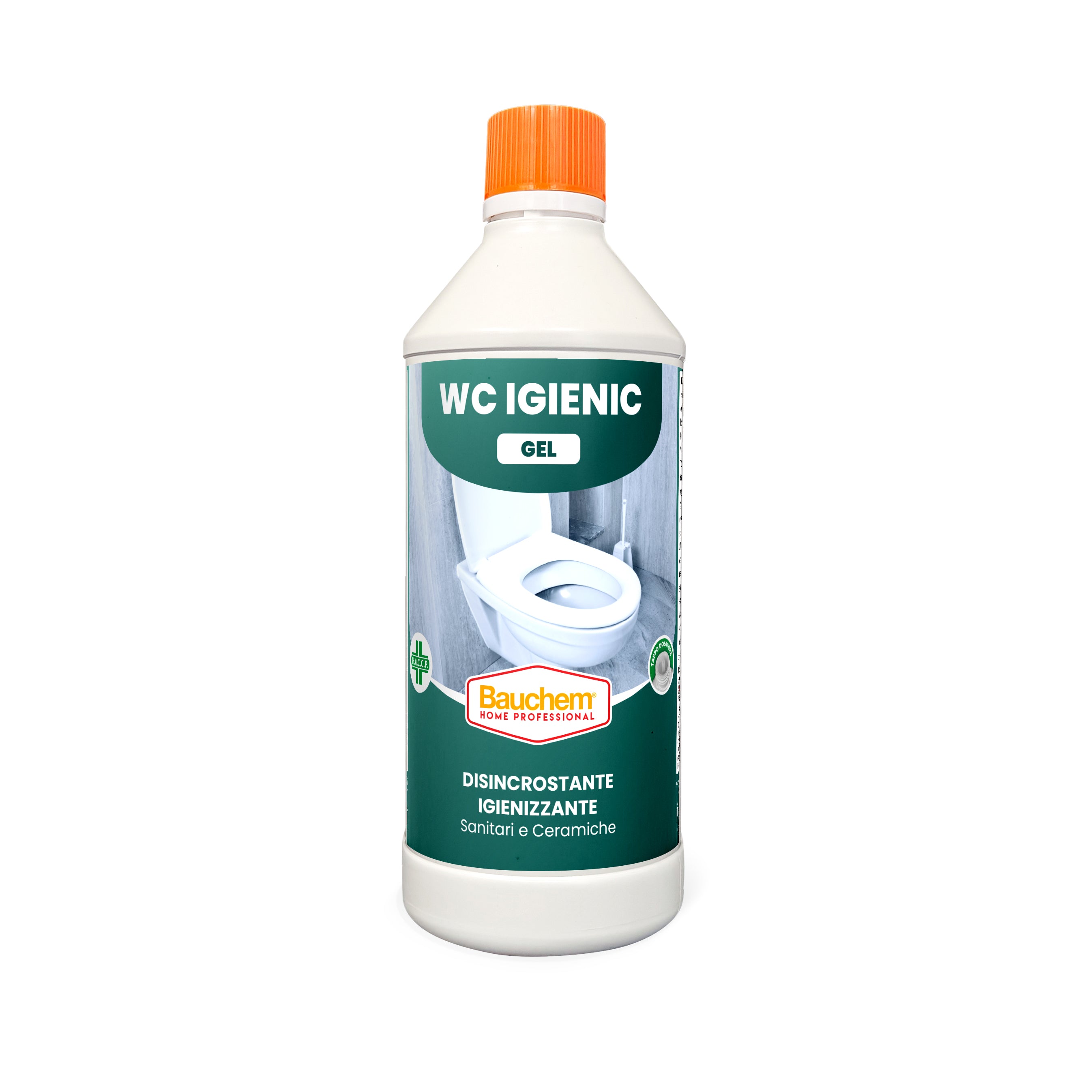 WC IGIENIC GEL. Detergente disincrostante igienizzante concentrato per sanitari e ceramiche, ad azione sbiancante