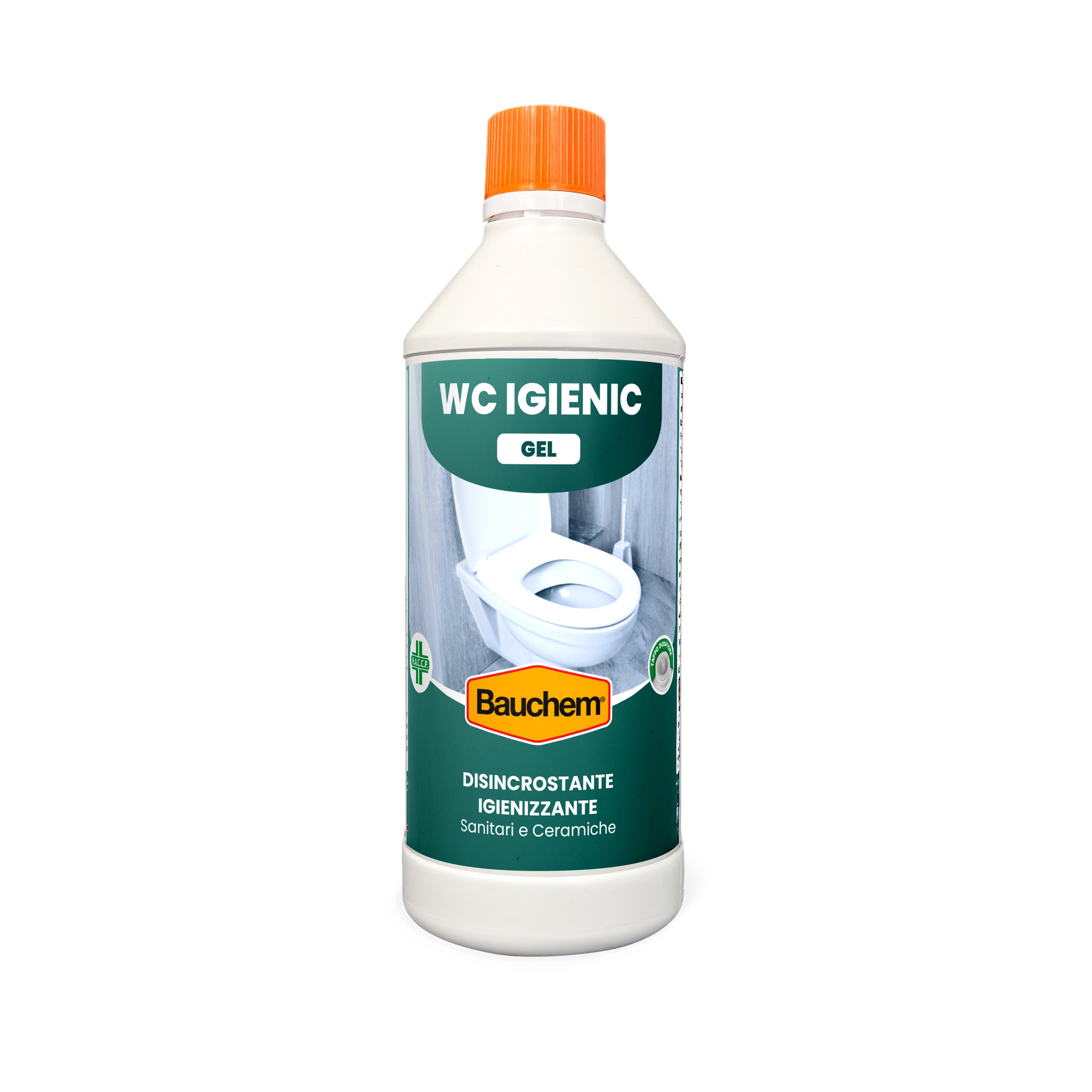 WC IGIENIC GEL. Detergente disincrostante igienizzante concentrato per sanitari e ceramiche, ad azione sbiancante